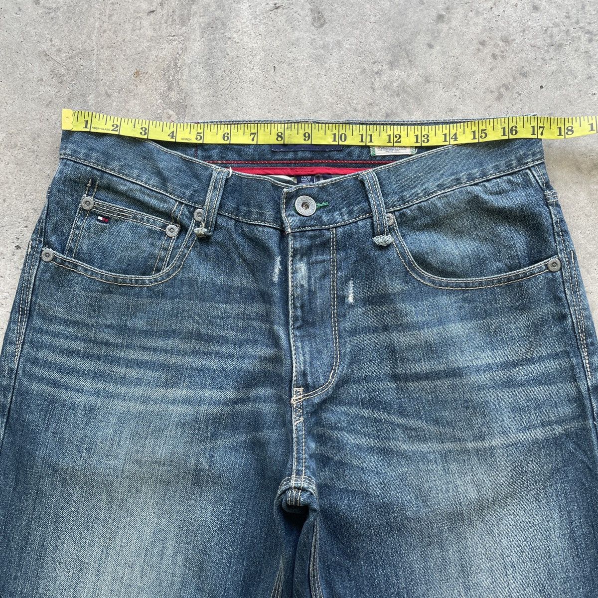 Tommy Hilfiger W34💥 Vintage Tommy Hilfiger Faded Jeans Denim Pants Size US 34 / EU 50 - 5 Thumbnail