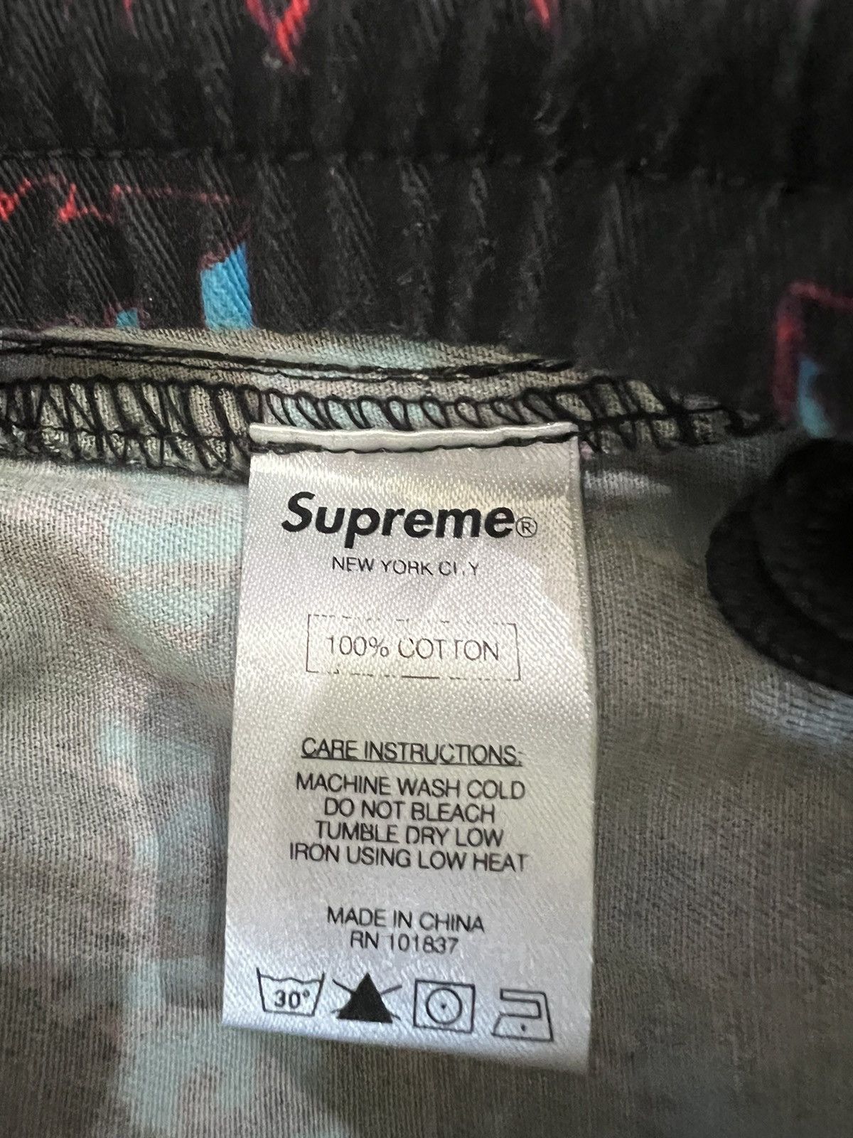 Supreme × Thrasher NEW Supreme x Thrasher Shorts Fire Black Blue Size Medium Size US 32 / EU 48 - 9 Thumbnail