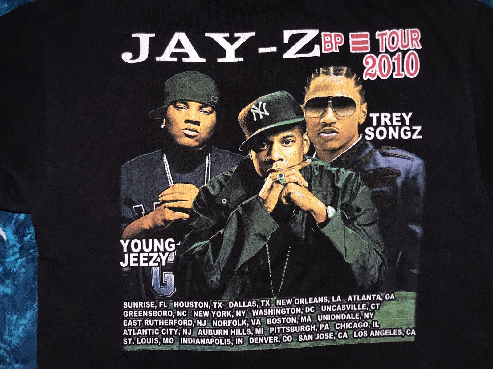 Jay-Z Vintage 2010 JAY-Z BPIII Blueprint 3 Concert Tour Rap Tee Size US L / EU 52-54 / 3 - 16 Thumbnail