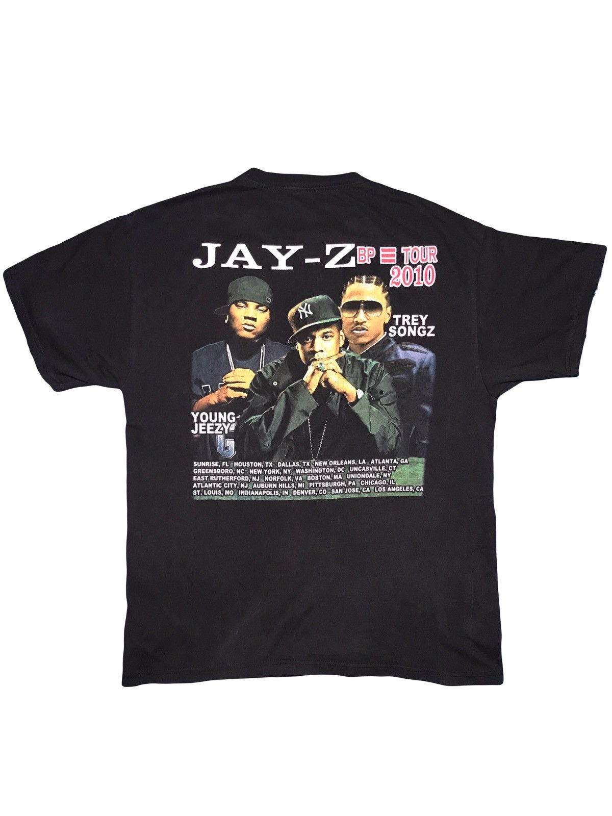 Jay-Z Vintage 2010 JAY-Z BPIII Blueprint 3 Concert Tour Rap Tee Size US L / EU 52-54 / 3 - 2 Thumbnail