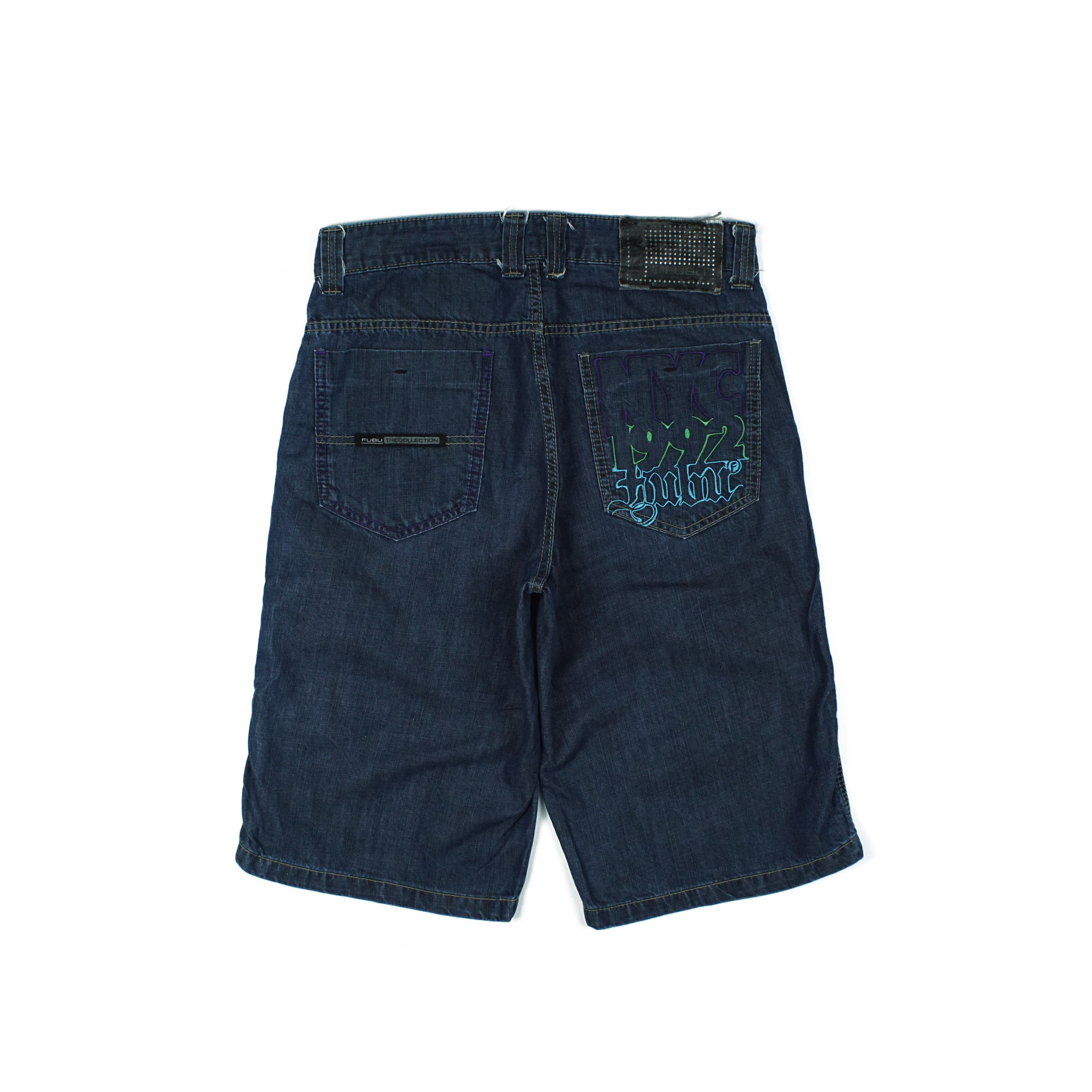 Fubu *NoTariff Y2K Fubu NYC Denim Jorts Size US 31 - 1 Thumbnail