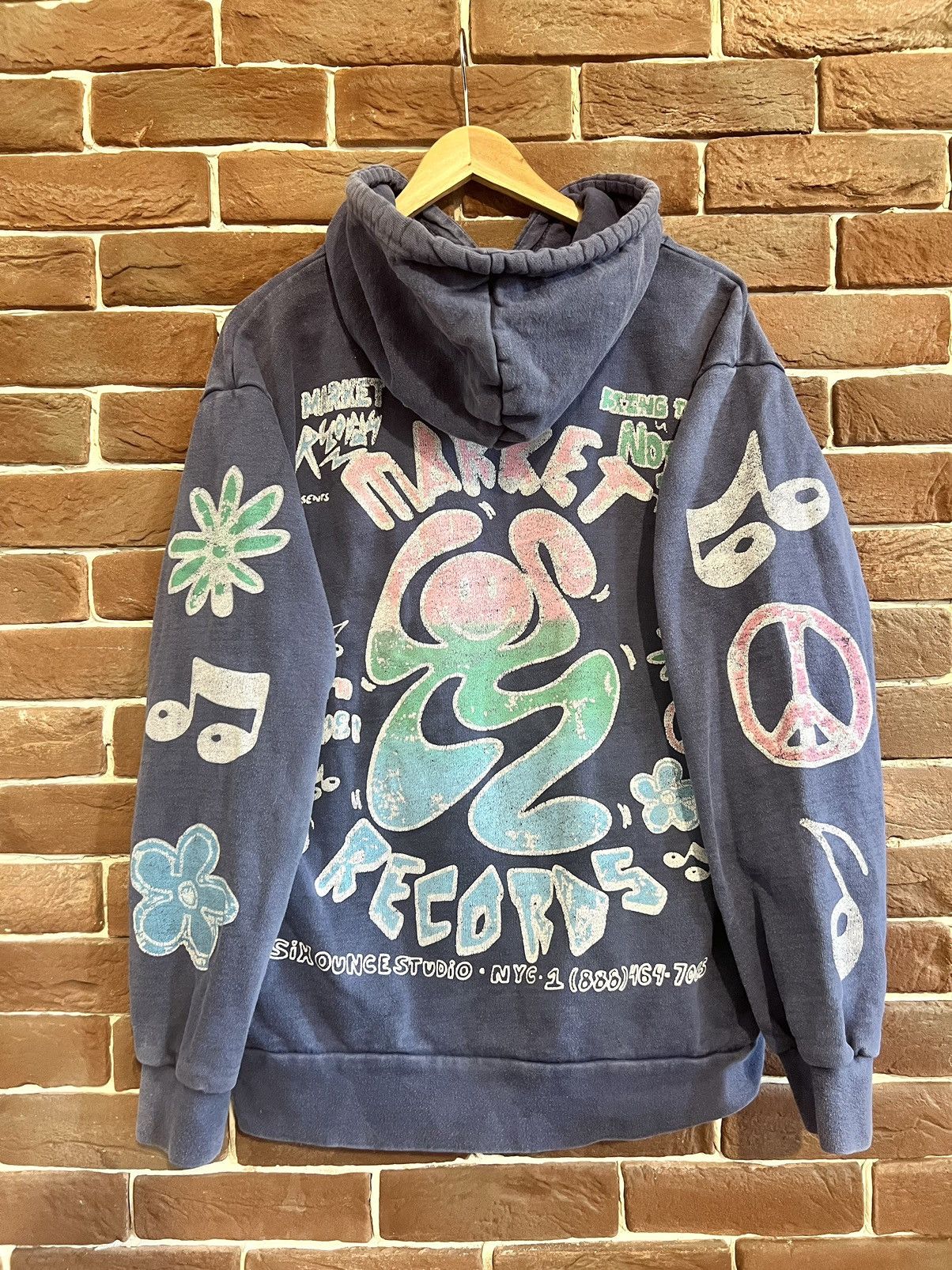 Market Chinatown Market Smiley Records Studio Hoodie Medium Hype Size US M / EU 48-50 / 2 - 1 Thumbnail