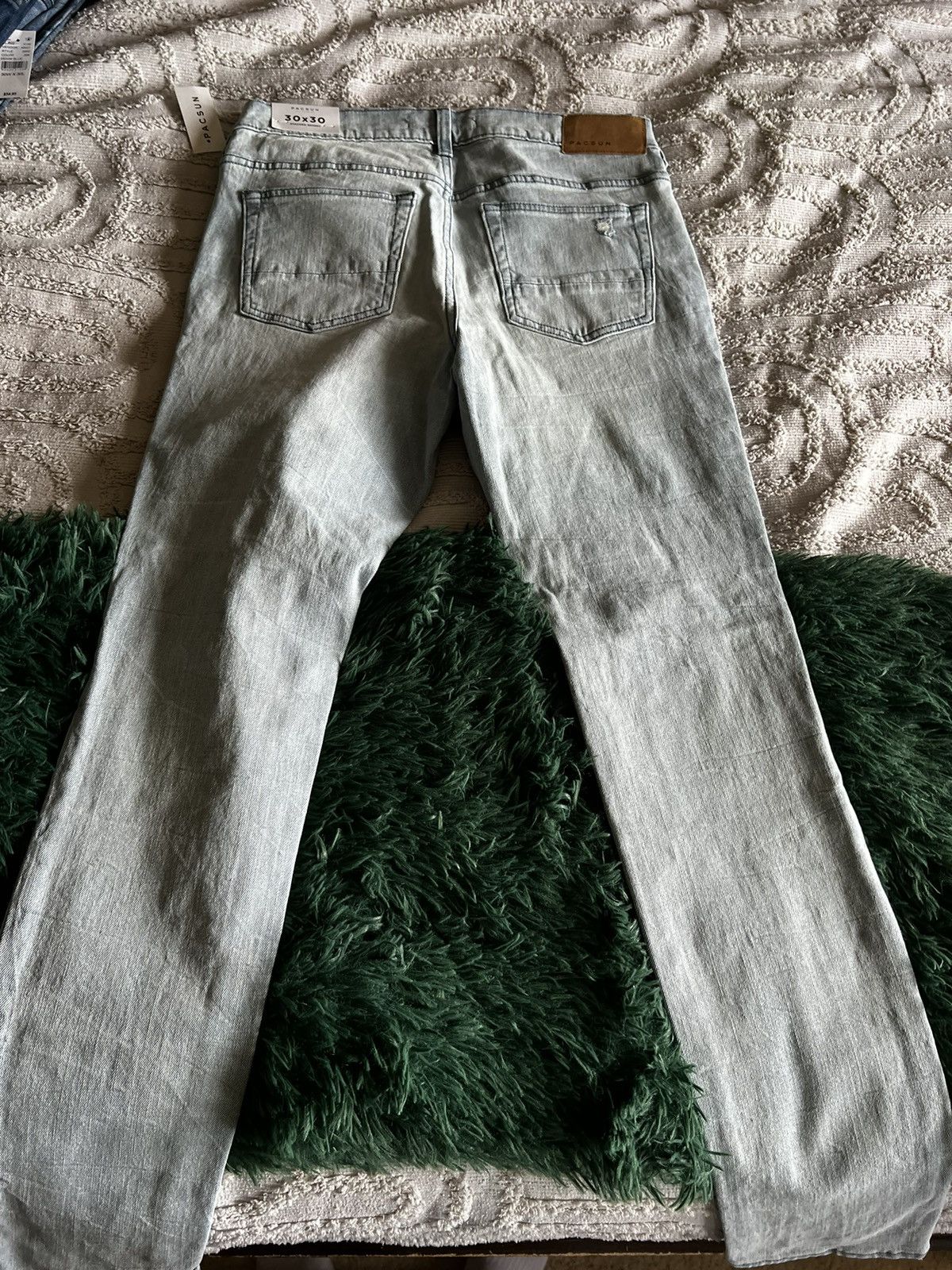 Pacsun × Vintage Pacsun Light Wash Stacked Distressed Skinny Jeans Size US 30 / EU 46 - 4 Thumbnail