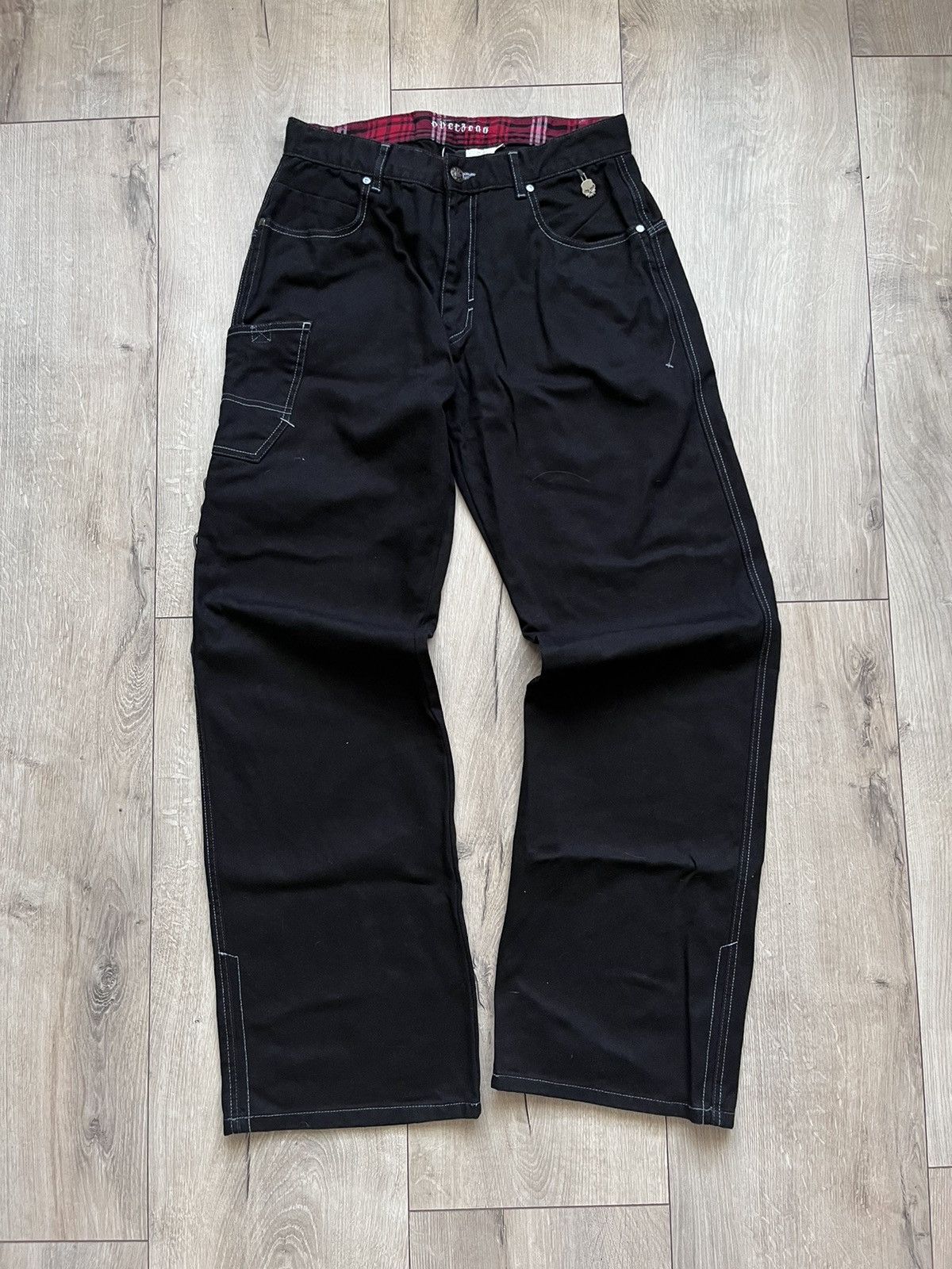 Japanese Brand Vintage Overzeas Y2K Baggy Punk Death Metal Pants Rap Opium Size US 32 / EU 48 - 1 Thumbnail