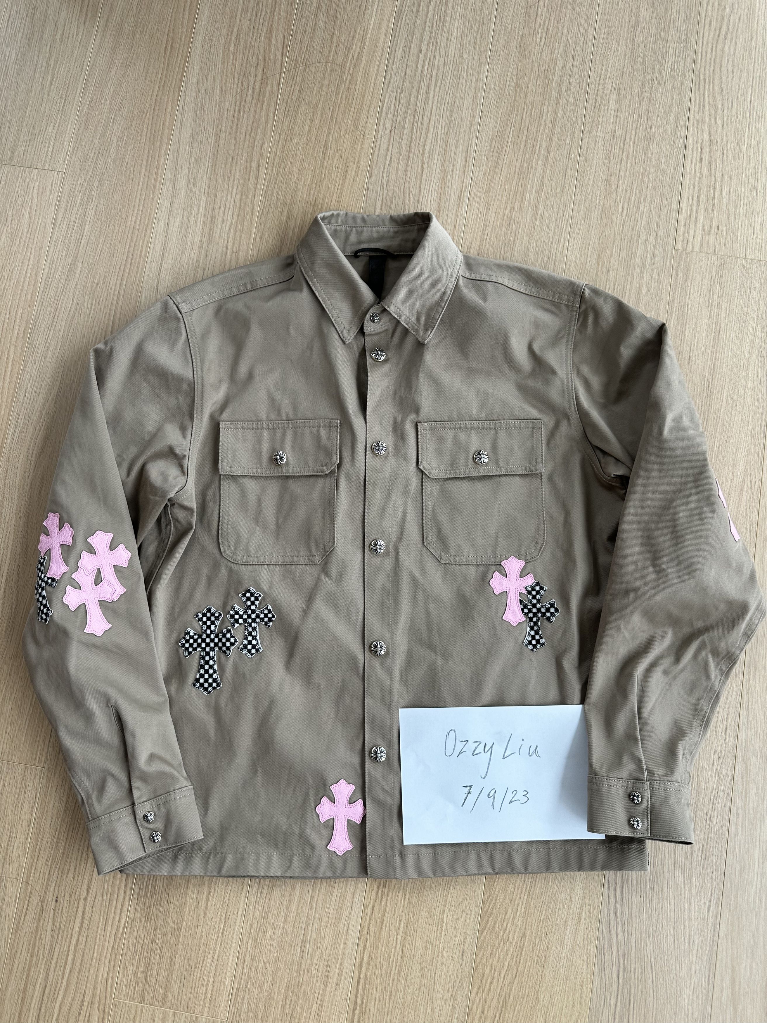 image of Chrome Hearts Workdog Jacket in Tan, Men's (Size Large)