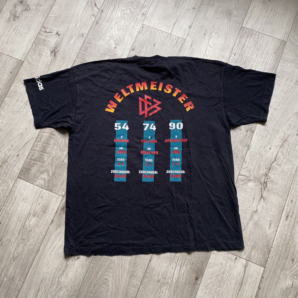 Adidas ADIDAS 90s DEUTSCHLAND FOOTBALL CHAMPIONSHIP WELTMEISTER TEE Size US XL / EU 56 / 4 - 2 Thumbnail