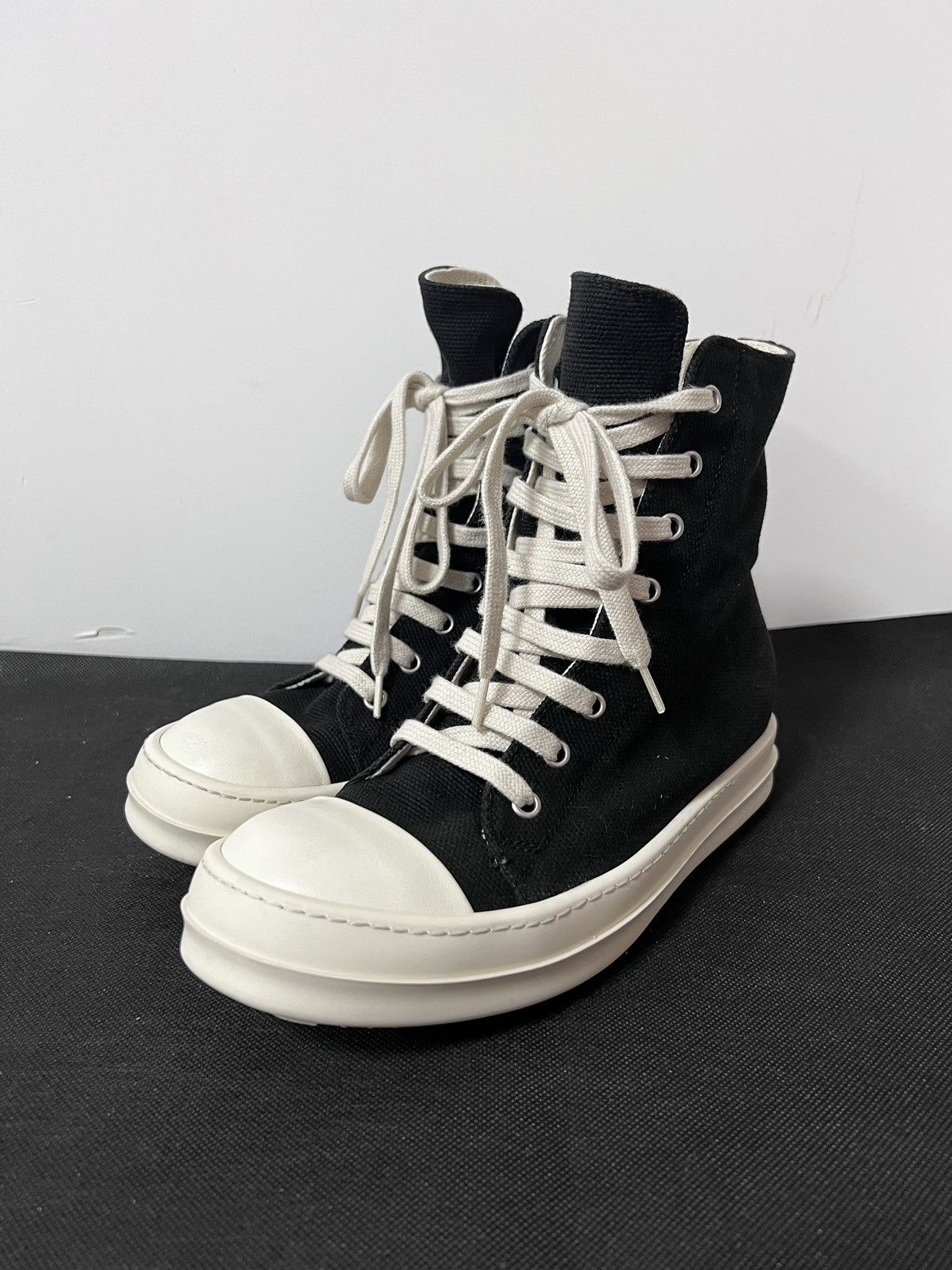 Rick Owens Rick owens drkshdw ramones high top sneakers | Grailed