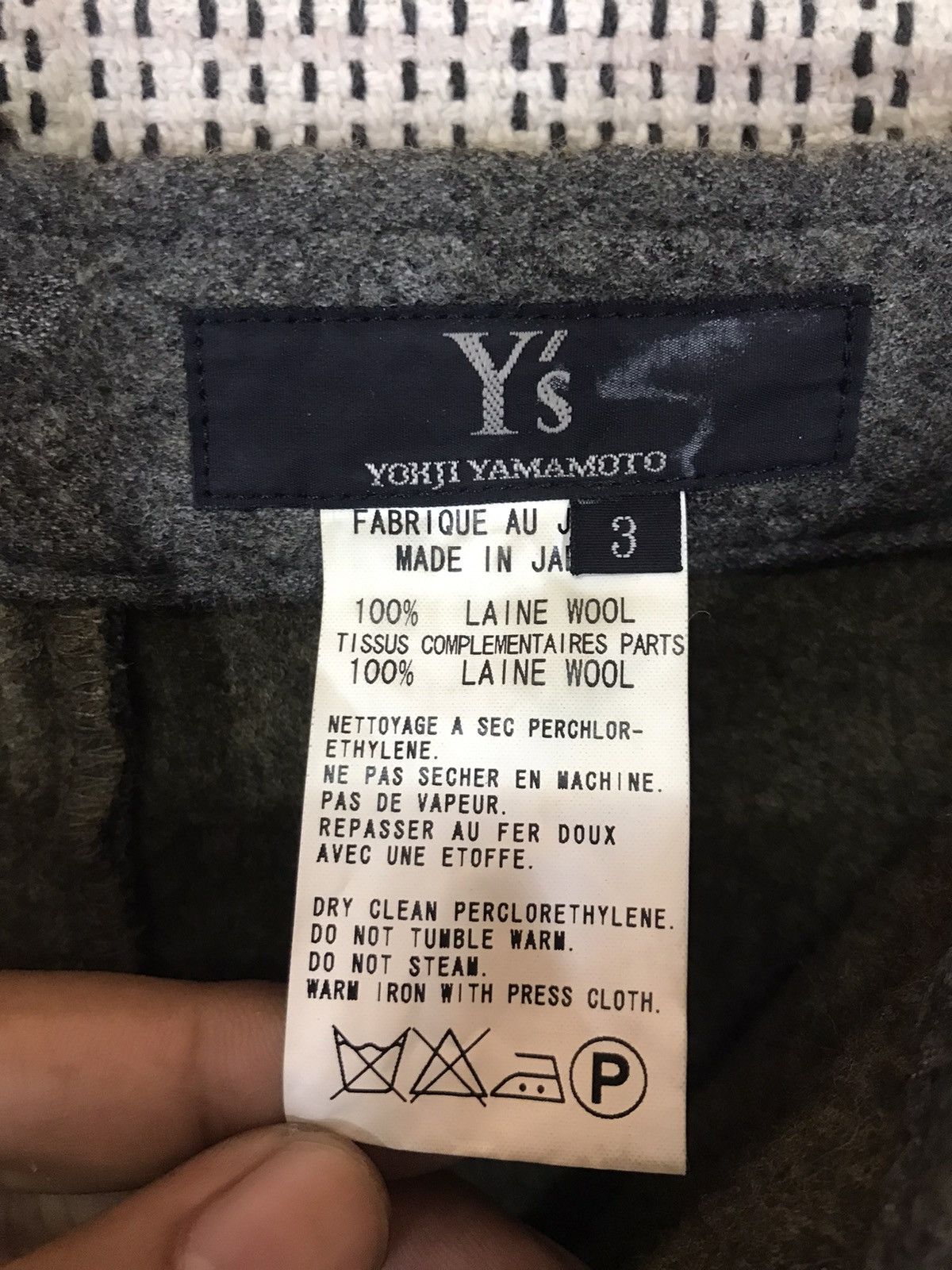 Yohji Yamamoto 🔥SEND OFFER🔥 AW2002 Y'S DOUBLE WAIST STRIPE WOOL BAGGY PANT Size US 32 / EU 48 - 13 Thumbnail