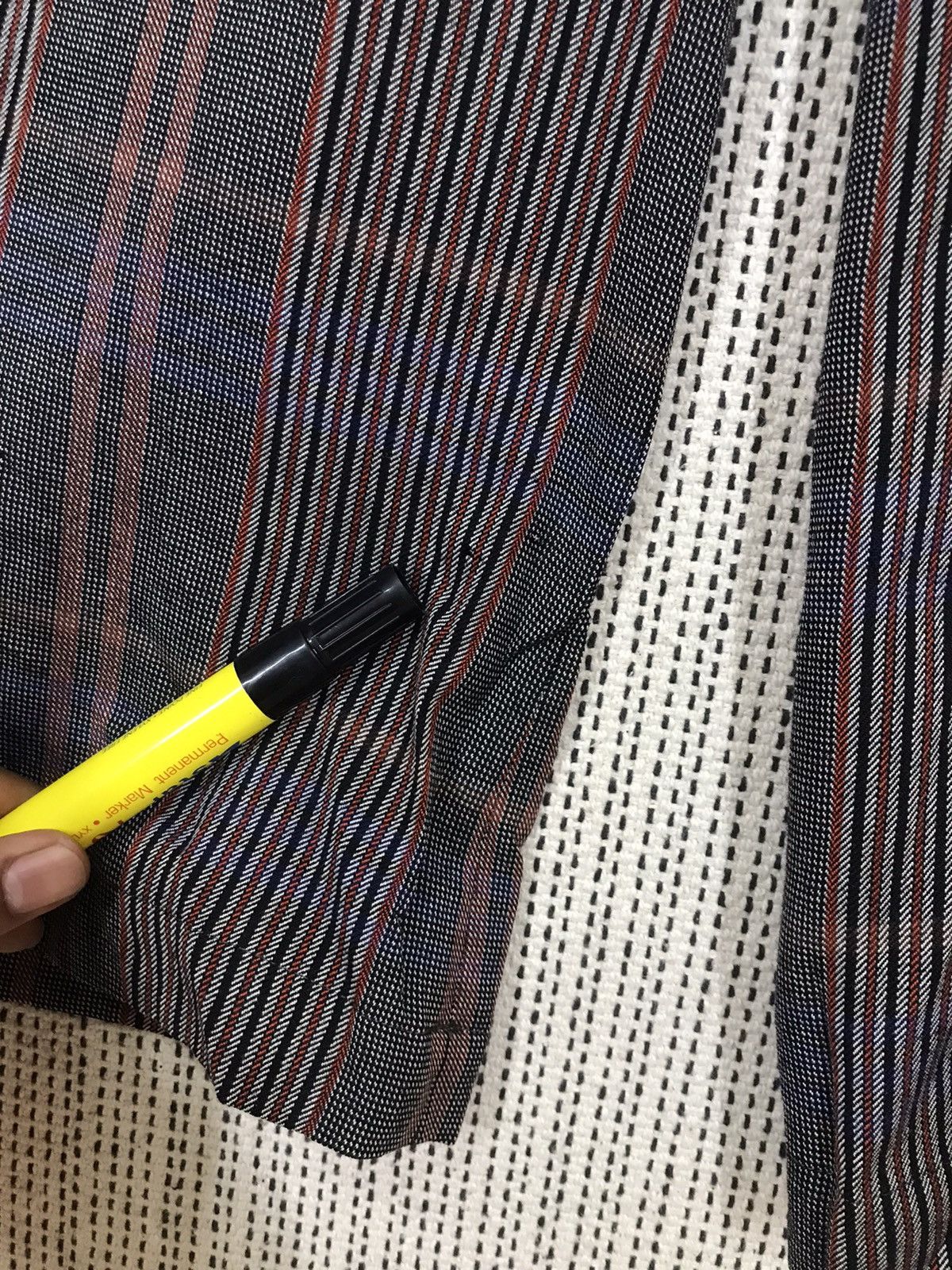 Yohji Yamamoto 🔥SEND OFFER🔥 AW2002 Y'S DOUBLE WAIST STRIPE WOOL BAGGY PANT Size US 32 / EU 48 - 8 Thumbnail