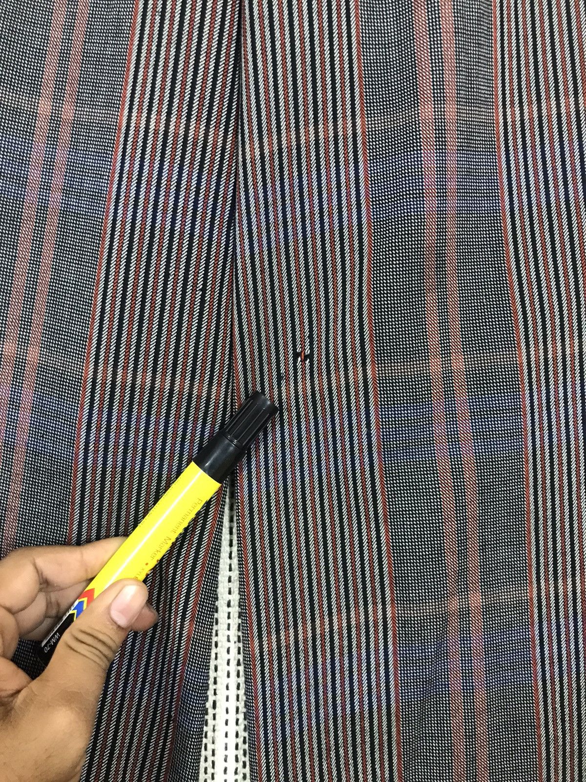 Yohji Yamamoto 🔥SEND OFFER🔥 AW2002 Y'S DOUBLE WAIST STRIPE WOOL BAGGY PANT Size US 32 / EU 48 - 5 Thumbnail