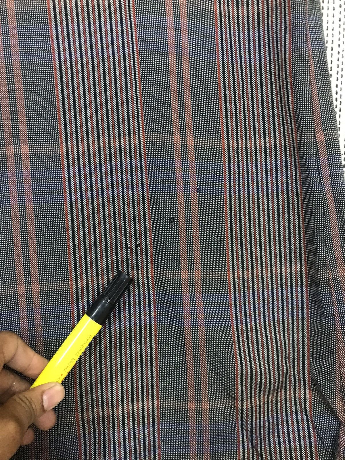Yohji Yamamoto 🔥SEND OFFER🔥 AW2002 Y'S DOUBLE WAIST STRIPE WOOL BAGGY PANT Size US 32 / EU 48 - 6 Thumbnail