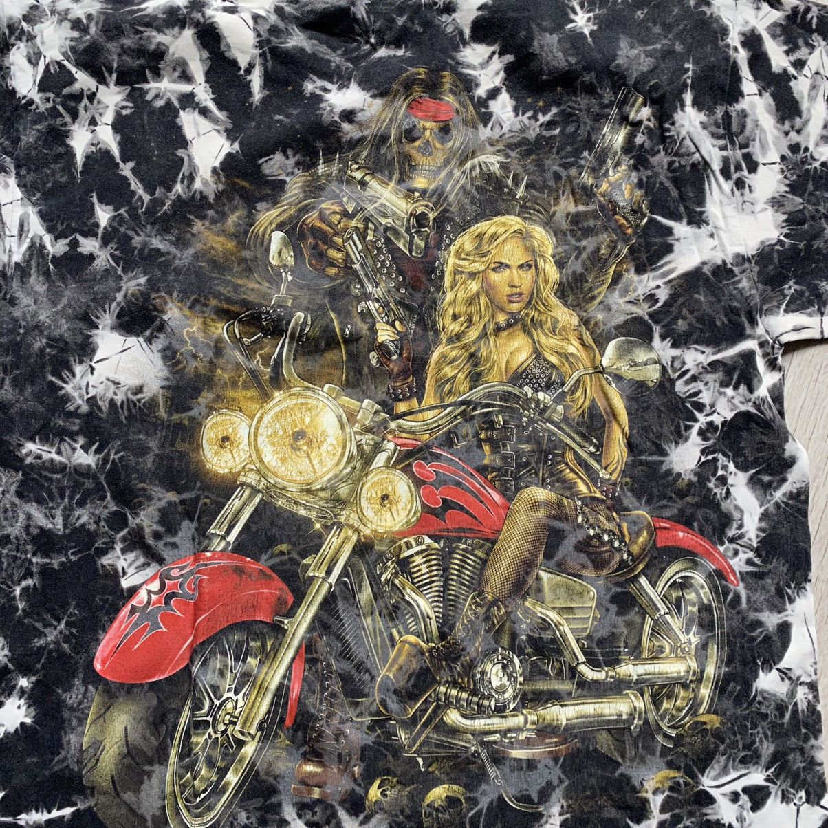 Harley Davidson VINTAGE WILD MOTORCYCLES SKELETON TRIBALS BIKE TEE Size US M / EU 48-50 / 2 - 4 Thumbnail