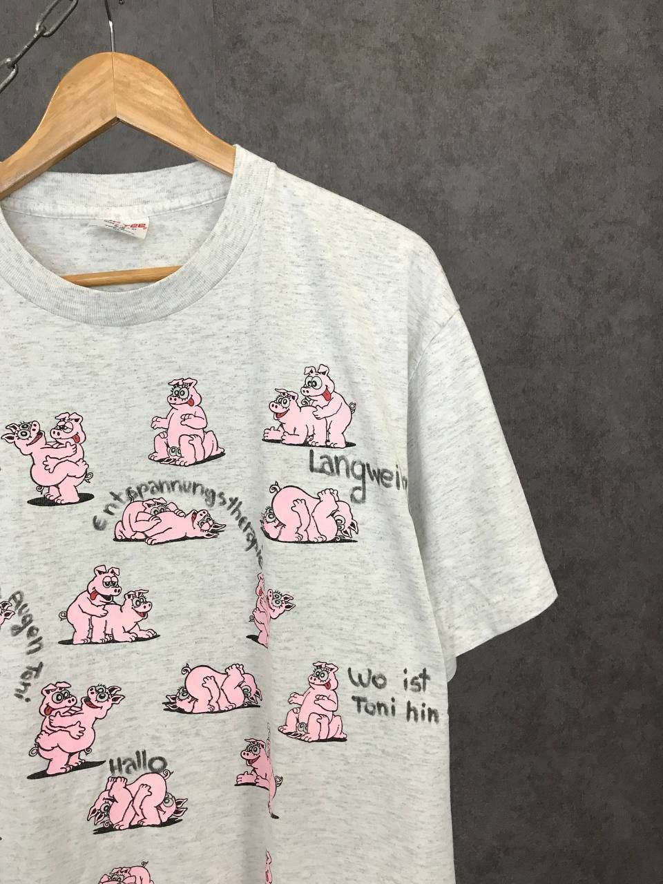 Vintage Pigs Sex 1991 vintage made in USA humor overprinted tee Size US XL / EU 56 / 4 - 3 Thumbnail