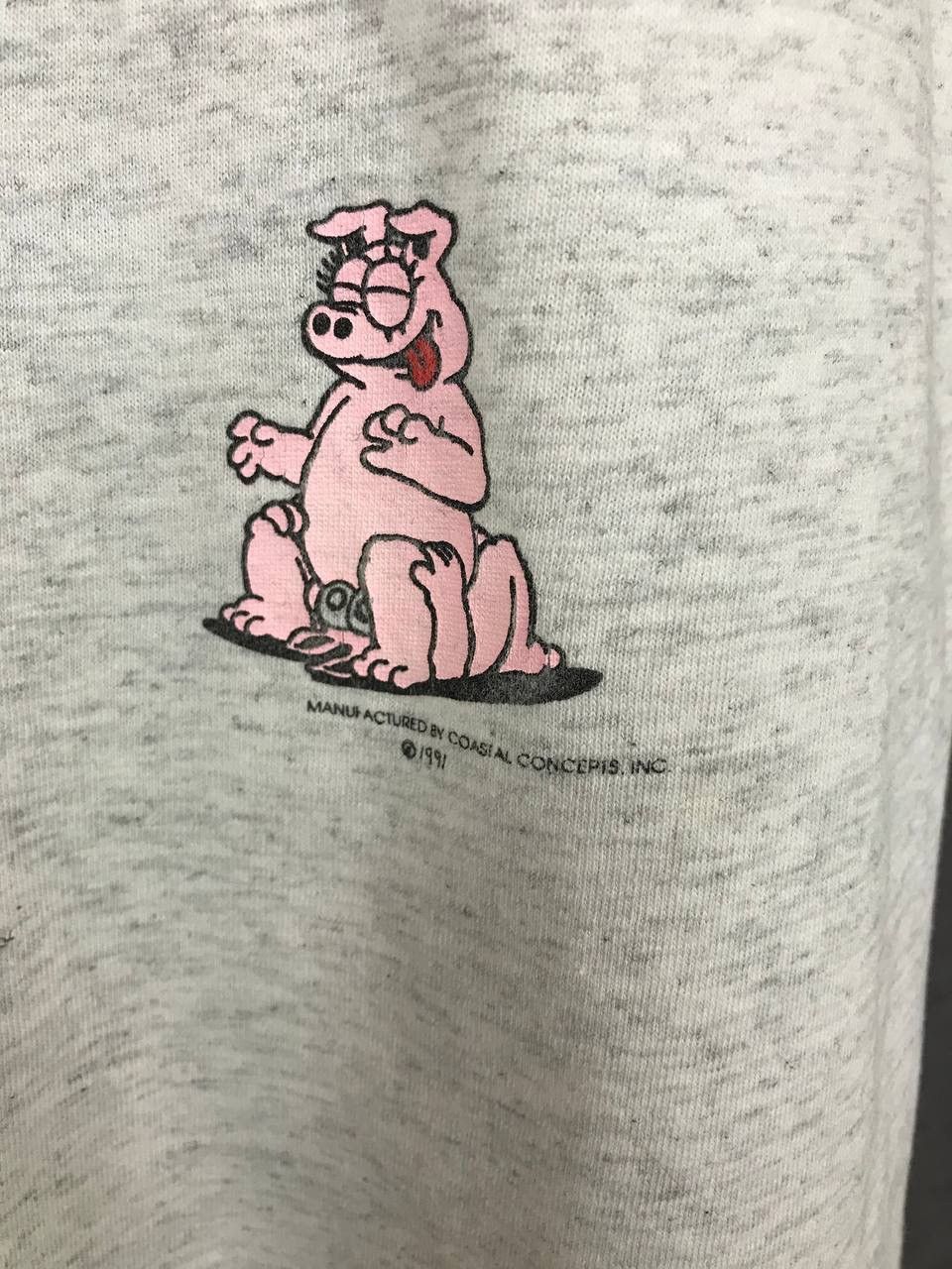 Vintage Pigs Sex 1991 vintage made in USA humor overprinted tee Size US XL / EU 56 / 4 - 8 Thumbnail