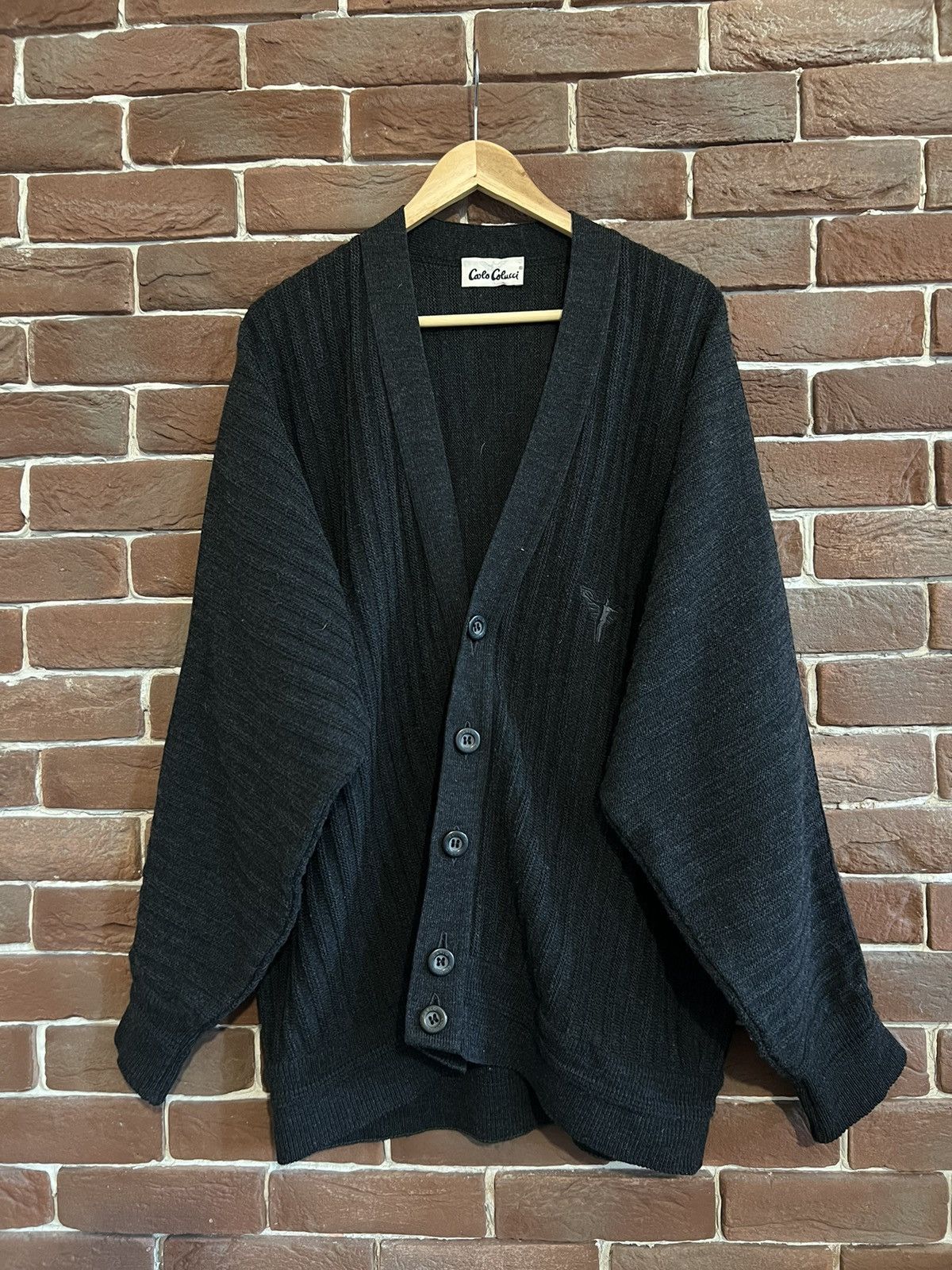 Carlo Colucci Carlo Colucci Vintage Coogi Style Grey Cardigan 52 Knit Hype Size US L / EU 52-54 / 3 - 1 Thumbnail