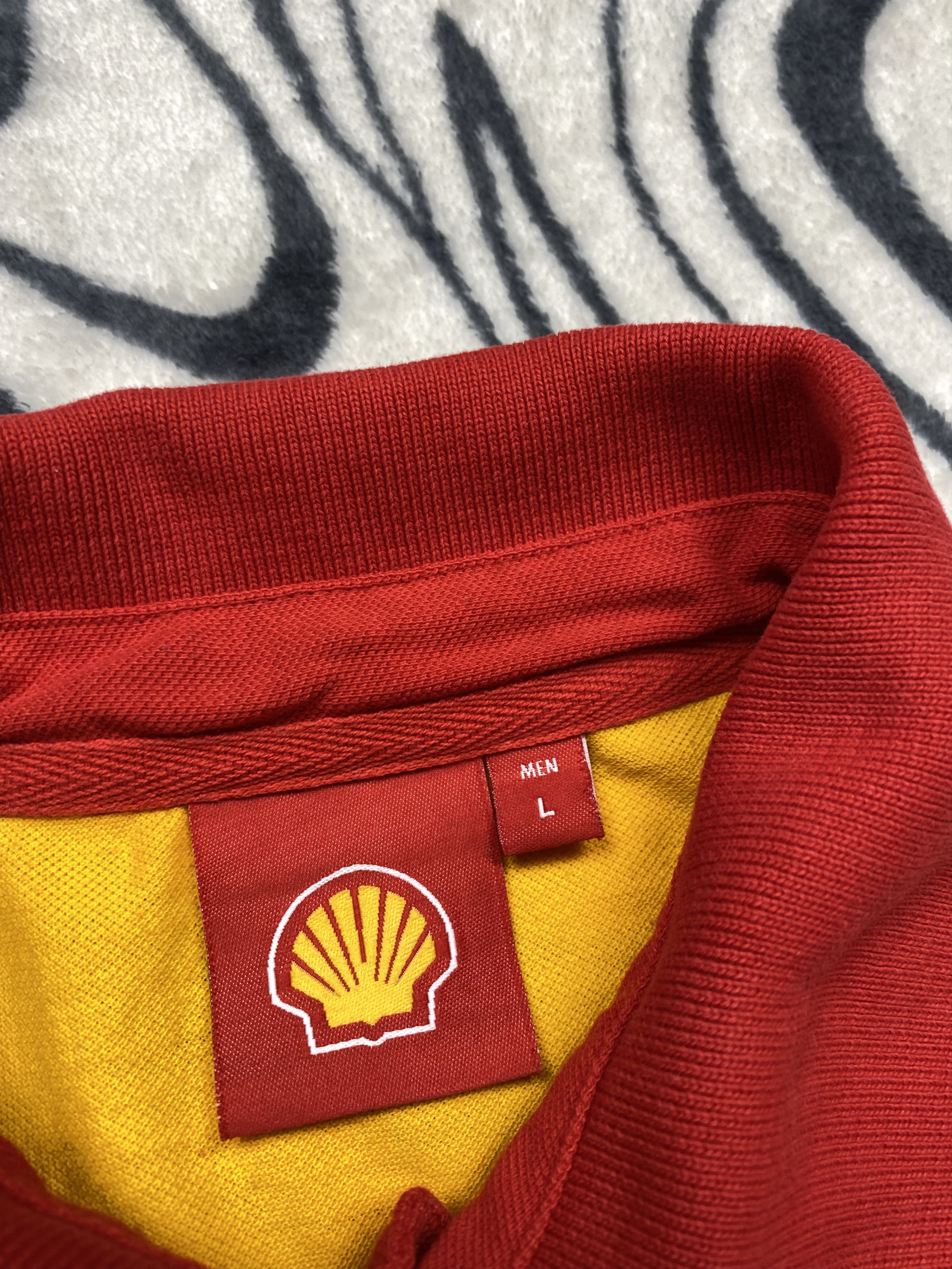 Ferrari × Vintage Shell Ferrari Vintage Mens Long Sleeve Polo Shirt Tee Y2K Size US L / EU 52-54 / 3 - 4 Thumbnail