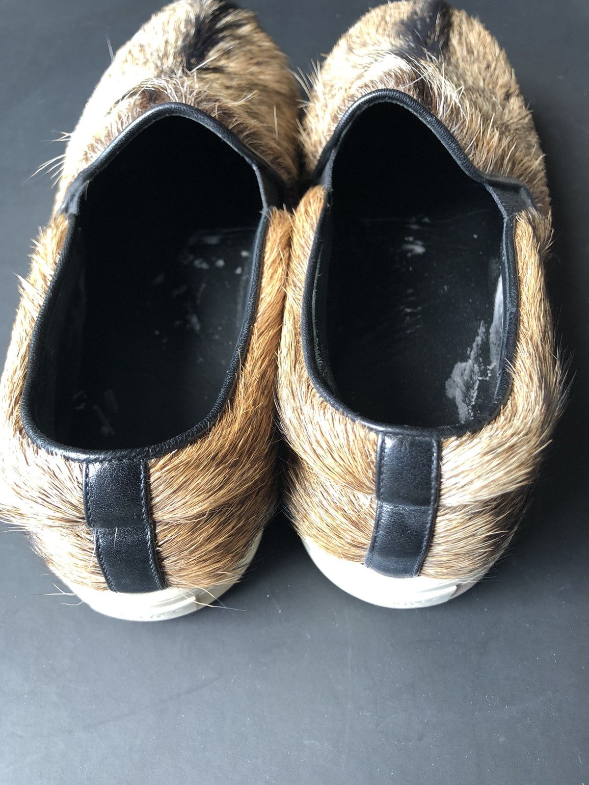Celine Phoebe Philo Slip On Sneaker in Natural Hairy Goatskin Size US 7 / IT 37 - 5 Thumbnail
