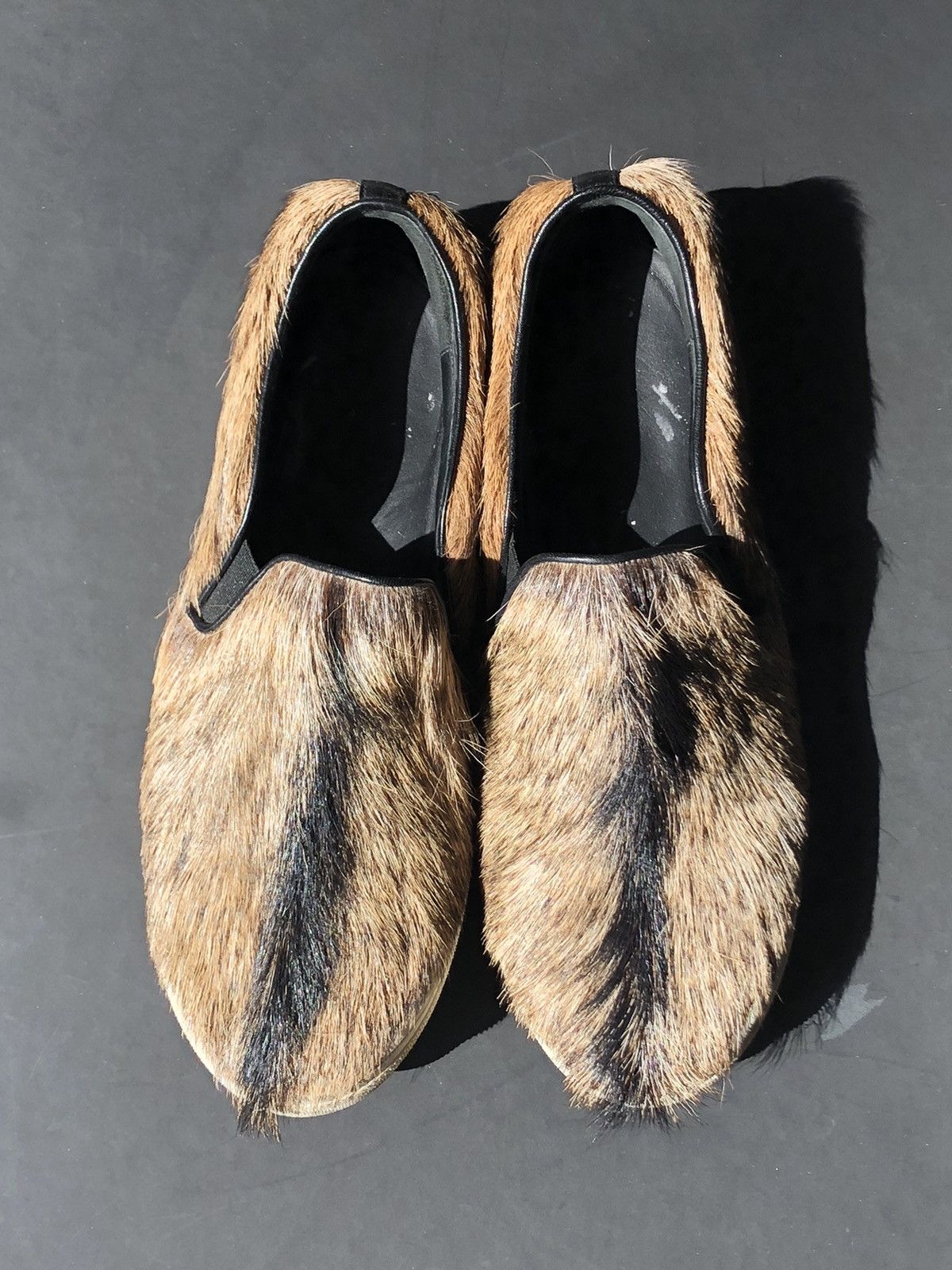 Celine Phoebe Philo Slip On Sneaker in Natural Hairy Goatskin Size US 7 / IT 37 - 2 Thumbnail
