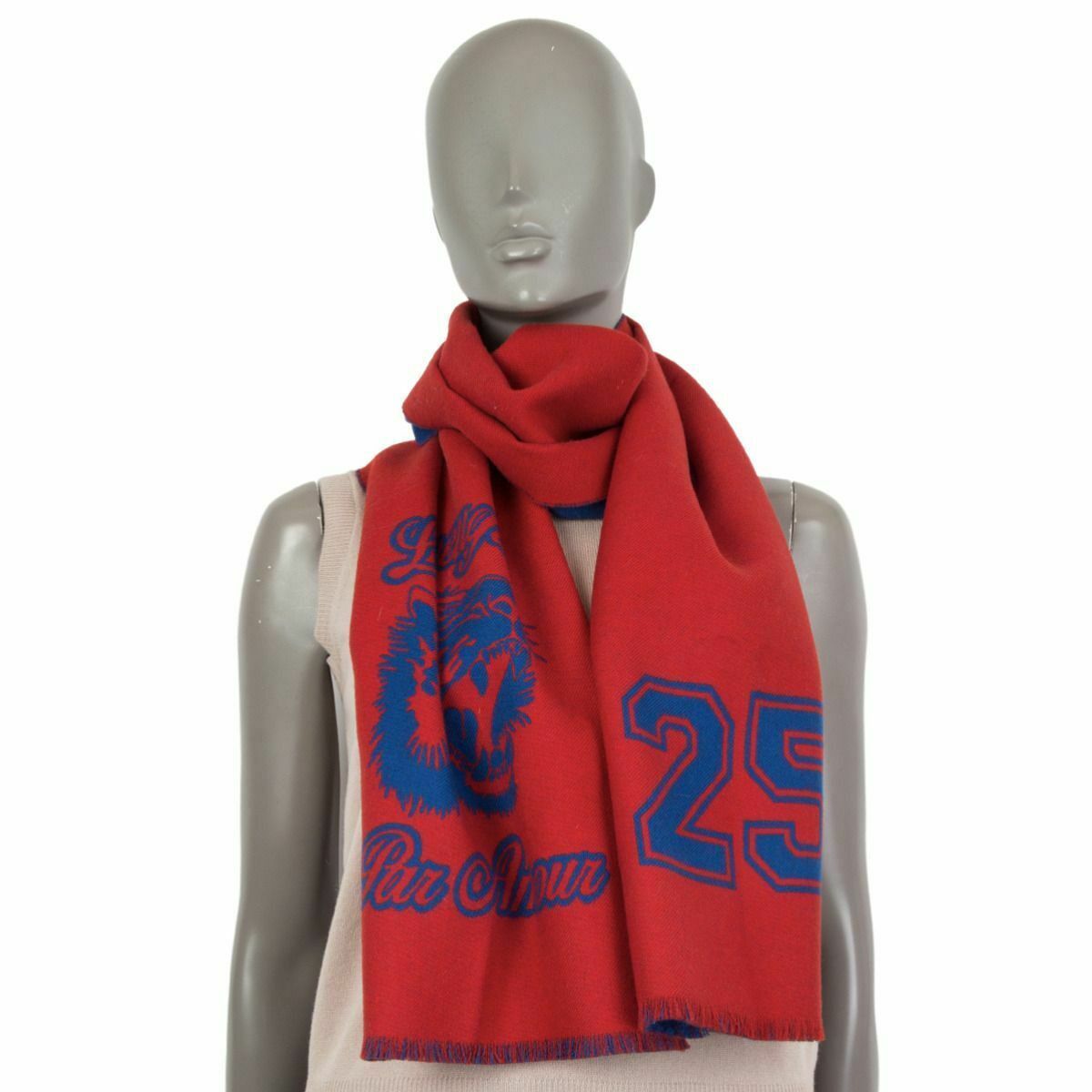 Gucci Gucci Tiger Jacquard Muffler Scarf L'Aveugle Par Amour Size ONE SIZE - 2 Thumbnail