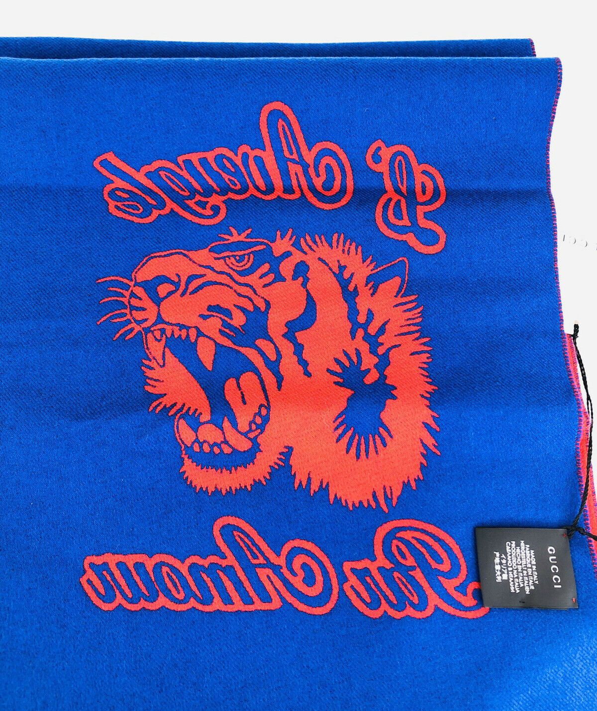 Gucci Gucci Tiger Jacquard Muffler Scarf L'Aveugle Par Amour Size ONE SIZE - 4 Thumbnail