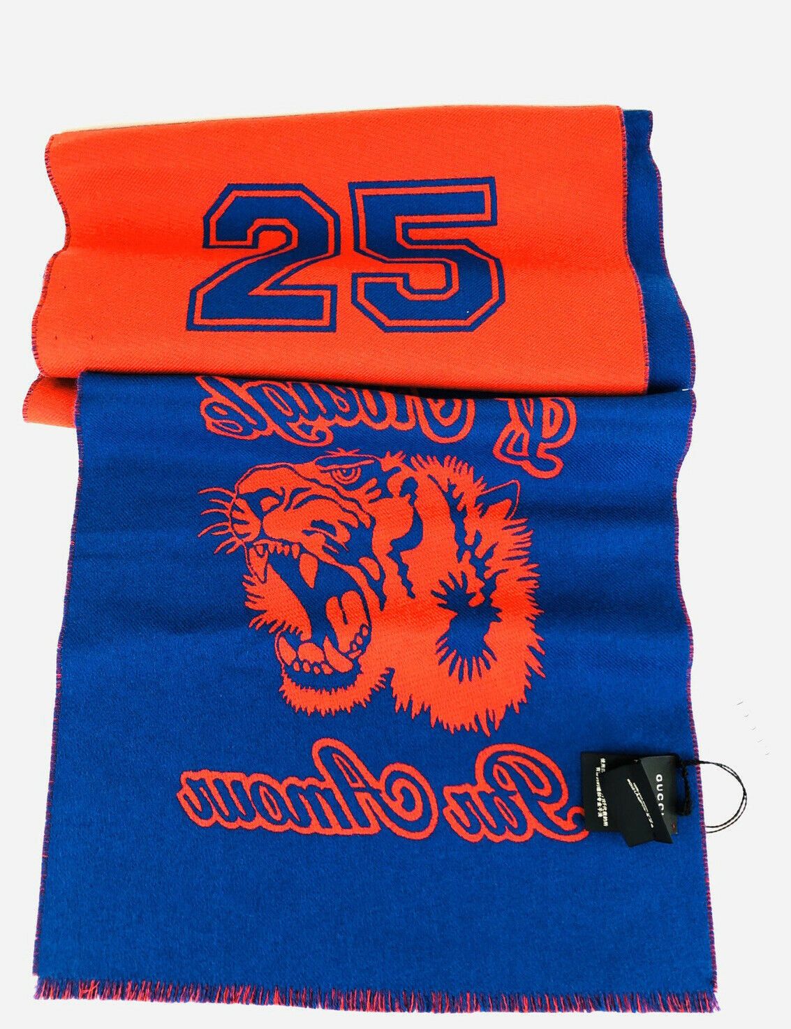 Gucci Gucci Tiger Jacquard Muffler Scarf L'Aveugle Par Amour Size ONE SIZE - 1 Thumbnail
