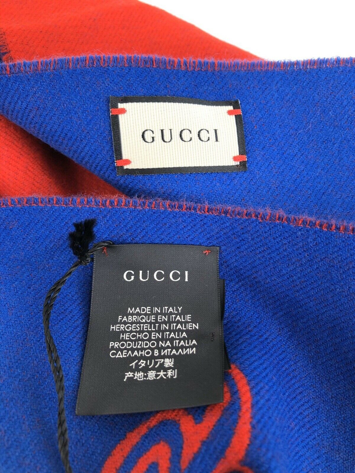 Gucci Gucci Tiger Jacquard Muffler Scarf L'Aveugle Par Amour Size ONE SIZE - 6 Thumbnail