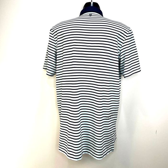 Other Greyson Stripe Golf Polo Shirt White Blue | Grailed