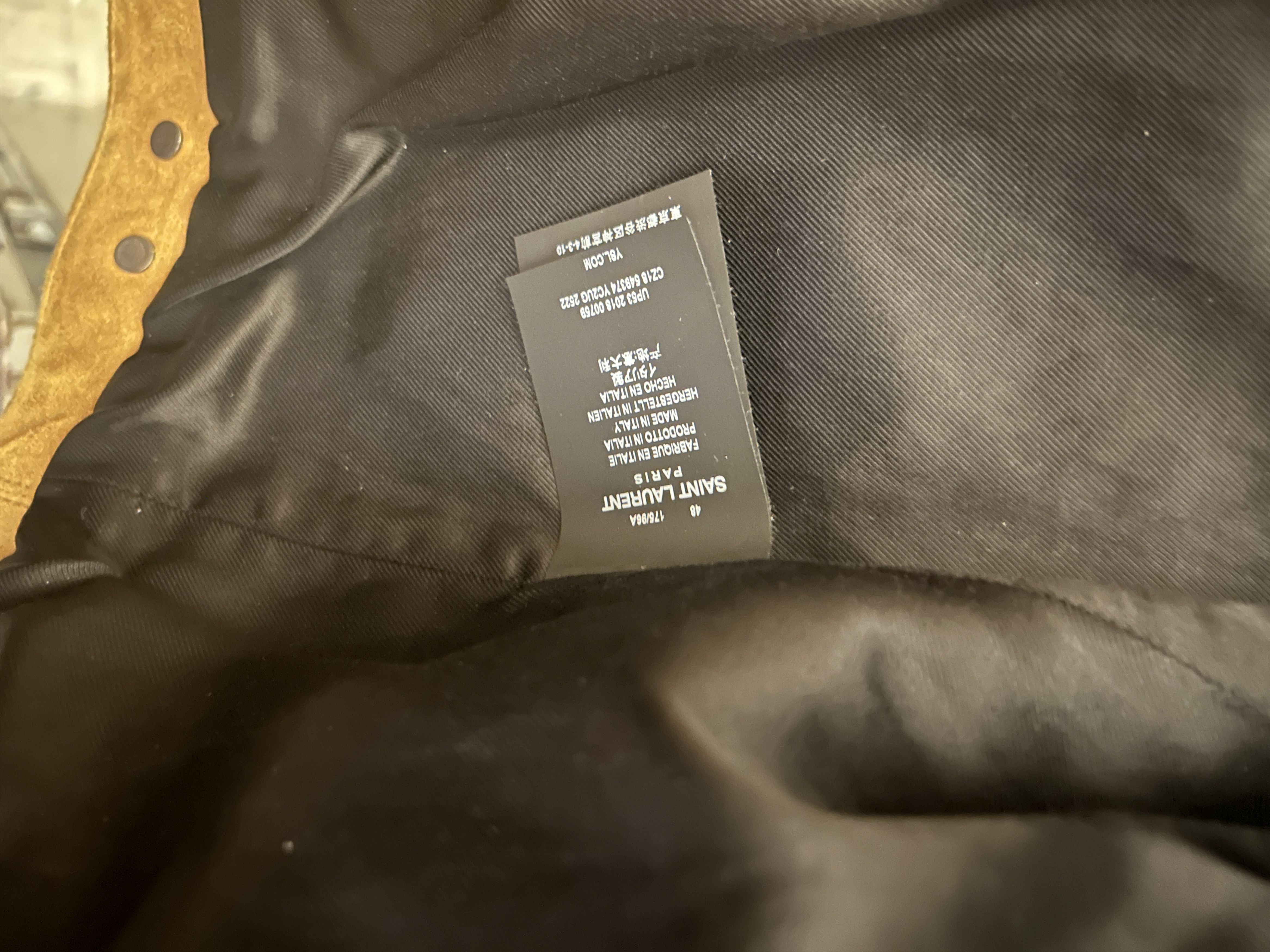 Saint Laurent Paris suede trucker jacket- camel leather trimmed collar Size US M / EU 48-50 / 2 - 6 Thumbnail