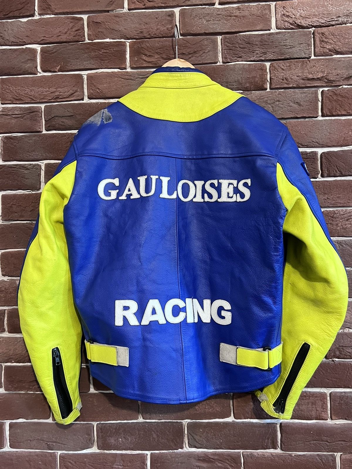 NASCAR RARE 90s Vintage Leather Gauloises Racing Jacket Hype Medium Size US M / EU 48-50 / 2 - 2 Thumbnail