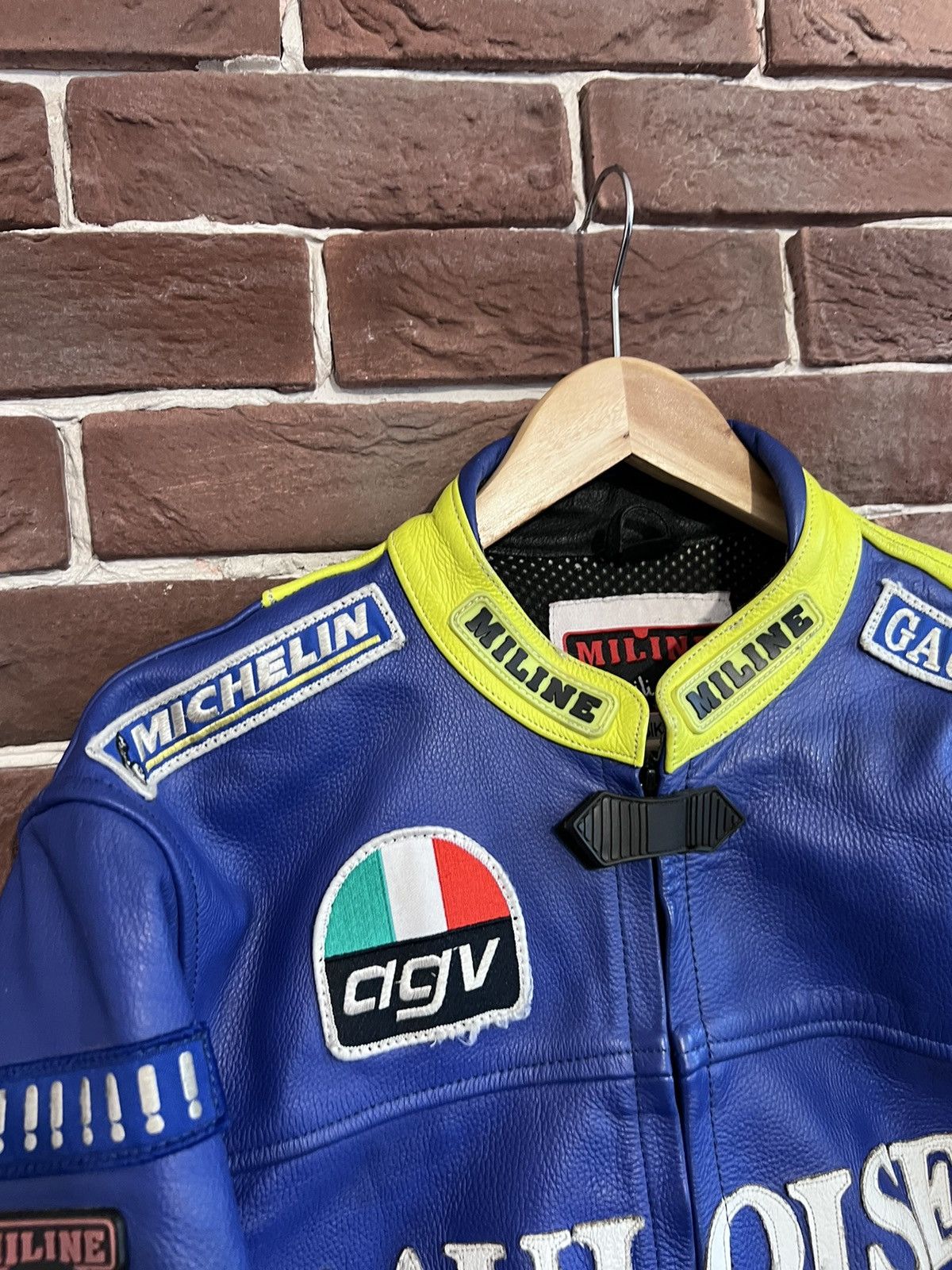 NASCAR RARE 90s Vintage Leather Gauloises Racing Jacket Hype Medium Size US M / EU 48-50 / 2 - 6 Thumbnail