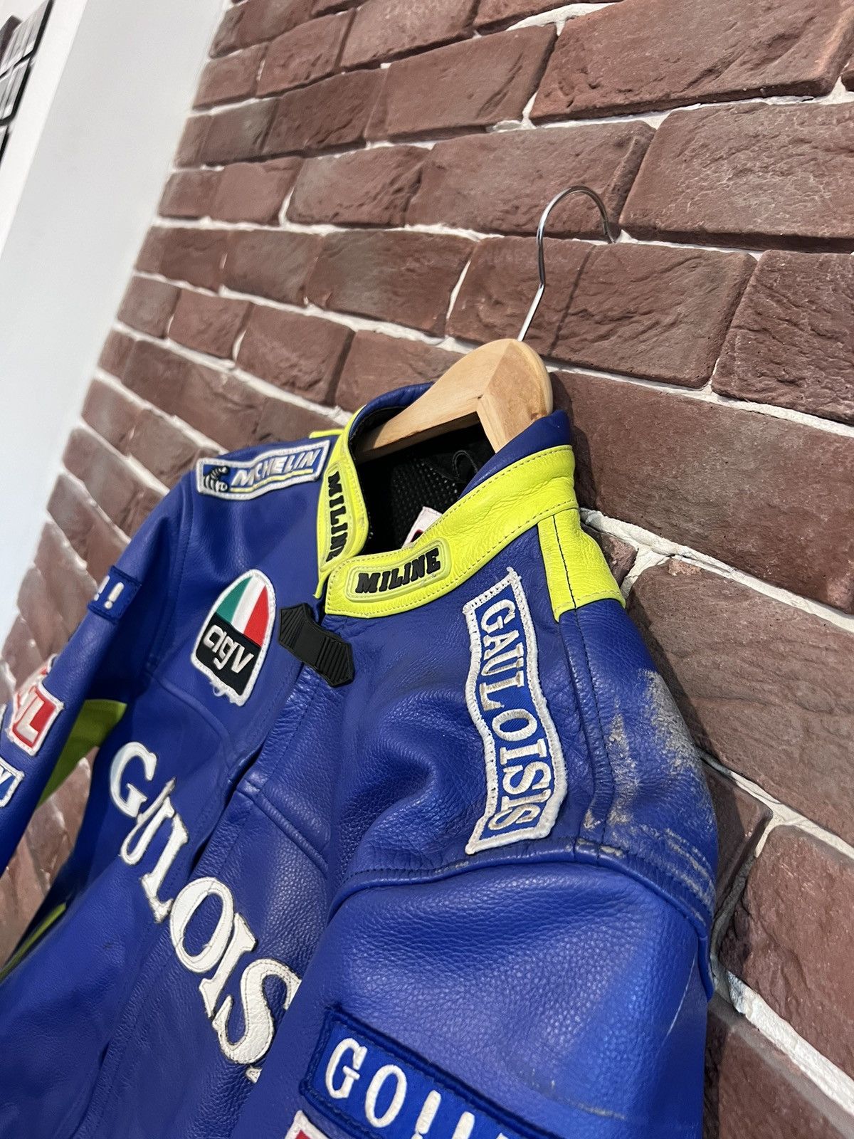 NASCAR RARE 90s Vintage Leather Gauloises Racing Jacket Hype Medium Size US M / EU 48-50 / 2 - 5 Thumbnail