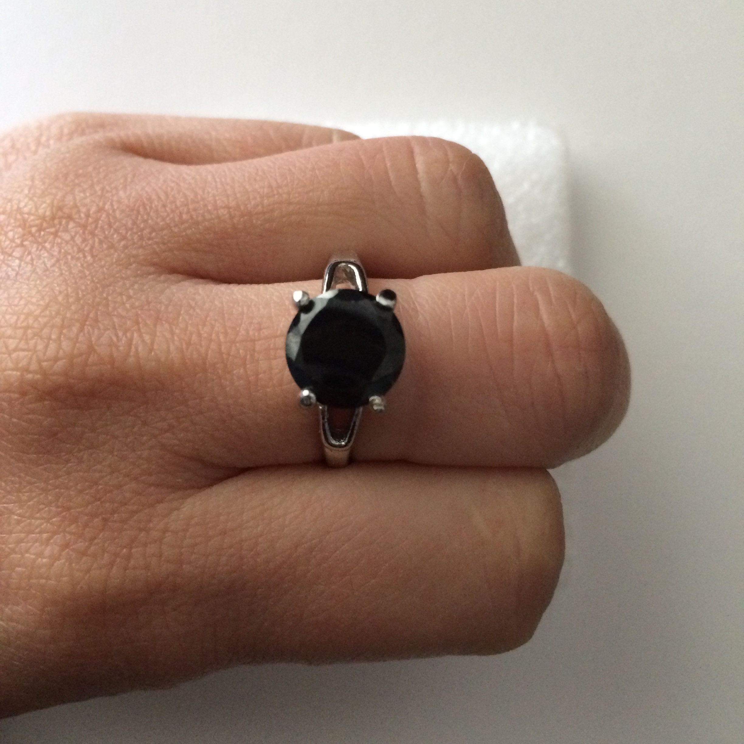Jewelry Black CZ Ring - Size 8.75 Size ONE SIZE - 3 Thumbnail