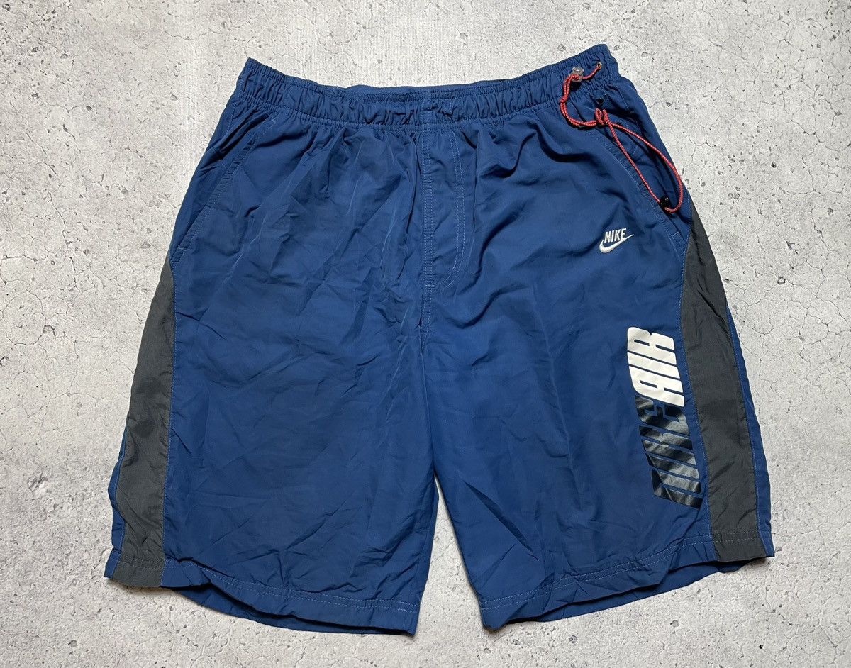 Nike × Vintage Nike Air Vintage Nylon Shorts Big Logo Drill Big swoosh Size US 34 / EU 50 - 2 Thumbnail