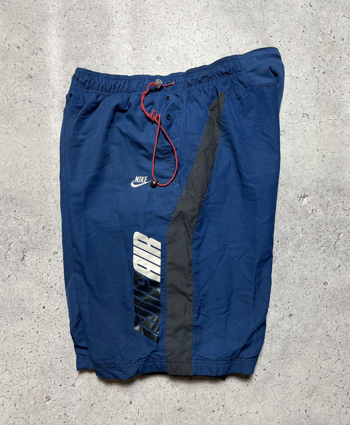Nike × Vintage Nike Air Vintage Nylon Shorts Big Logo Drill Big swoosh Size US 34 / EU 50 - 1 Thumbnail