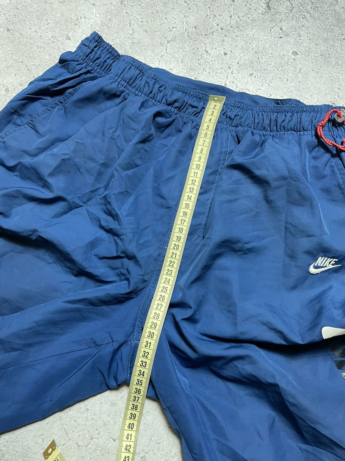 Nike × Vintage Nike Air Vintage Nylon Shorts Big Logo Drill Big swoosh Size US 34 / EU 50 - 12 Thumbnail