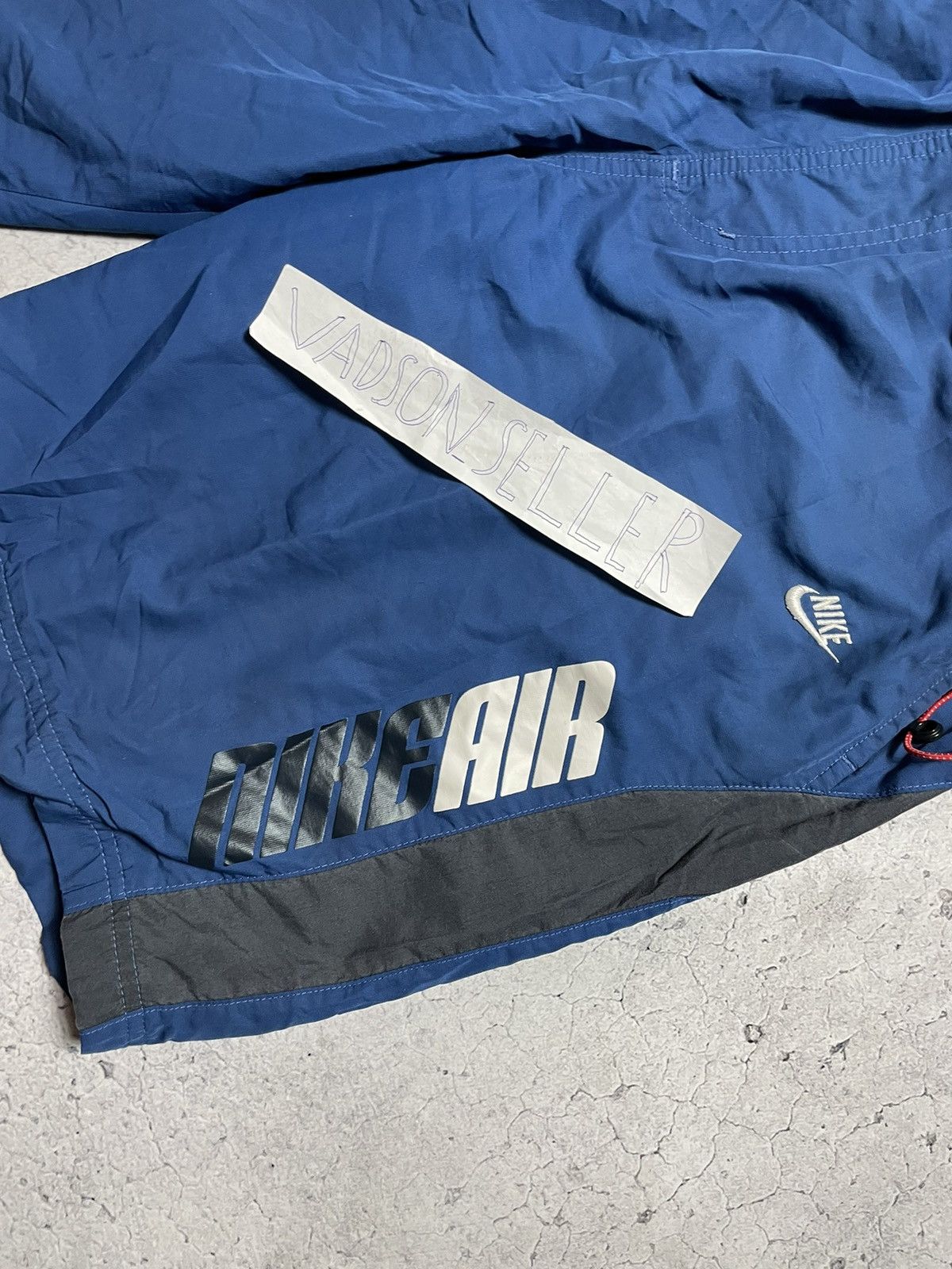 Nike × Vintage Nike Air Vintage Nylon Shorts Big Logo Drill Big swoosh Size US 34 / EU 50 - 6 Thumbnail
