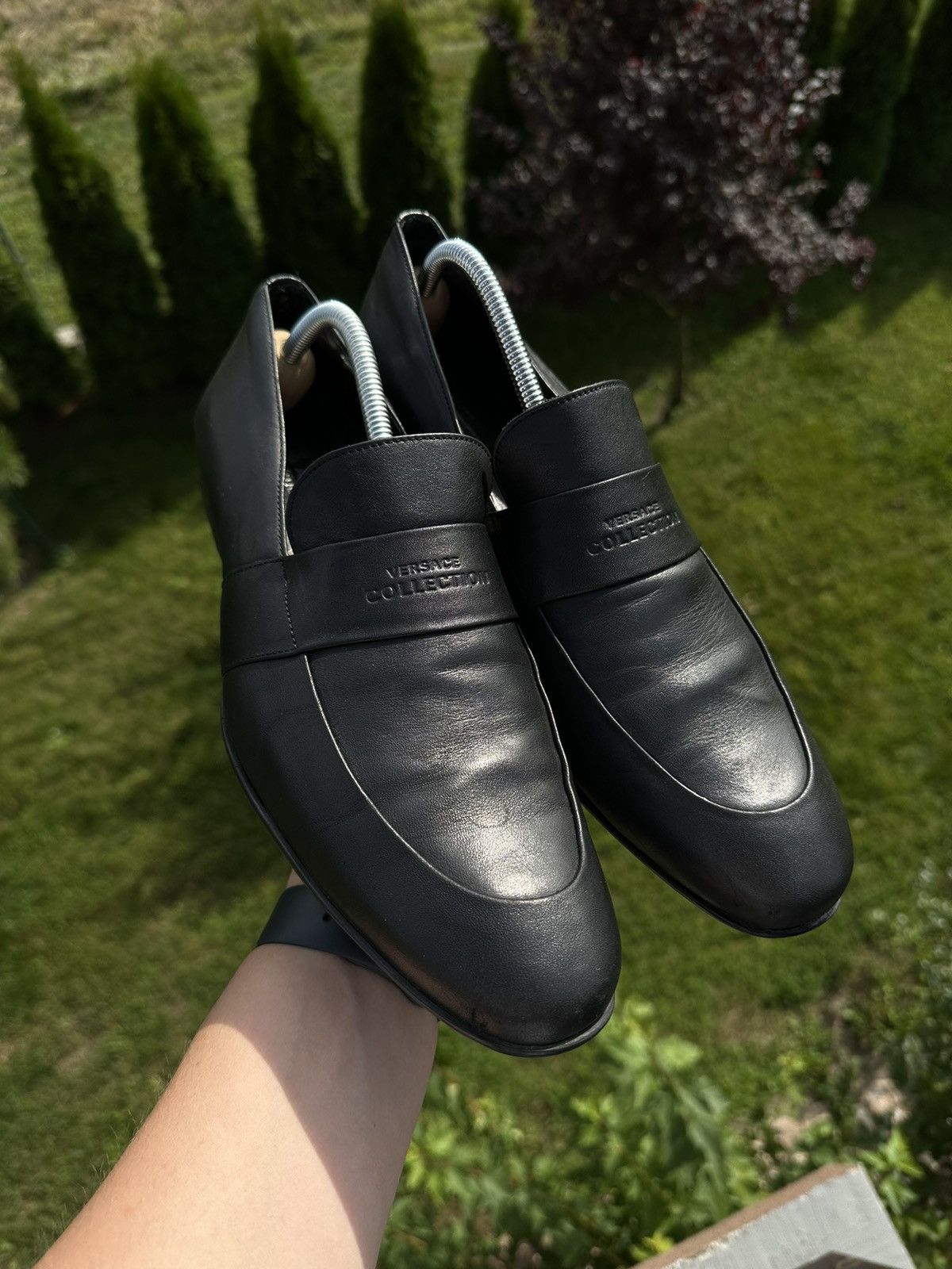 Men Loafers Versace Venetian Loafer Vintage Leather Loafers Slip On Versace  Collection Boots 43