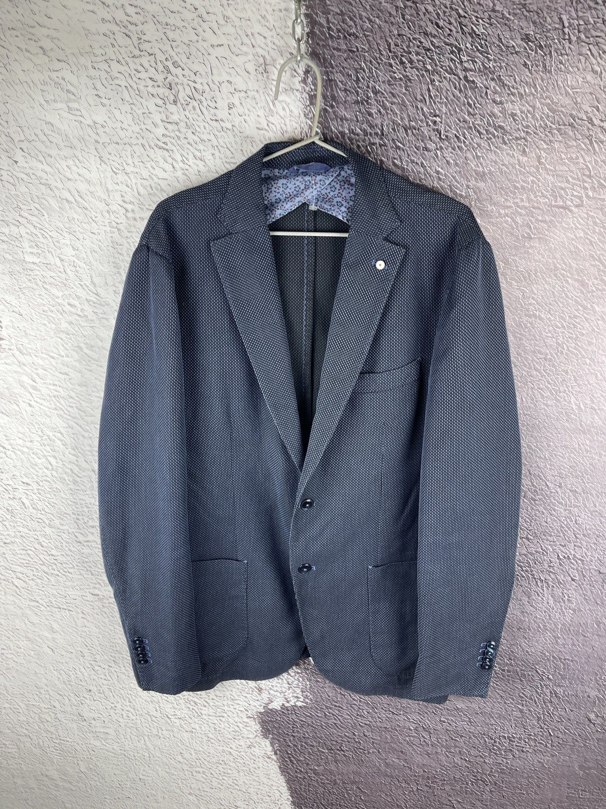 L.B.M. 1911 L.B.M. 1911 blue pattern 2 button blazer limited edition Size 44R - 11 Thumbnail
