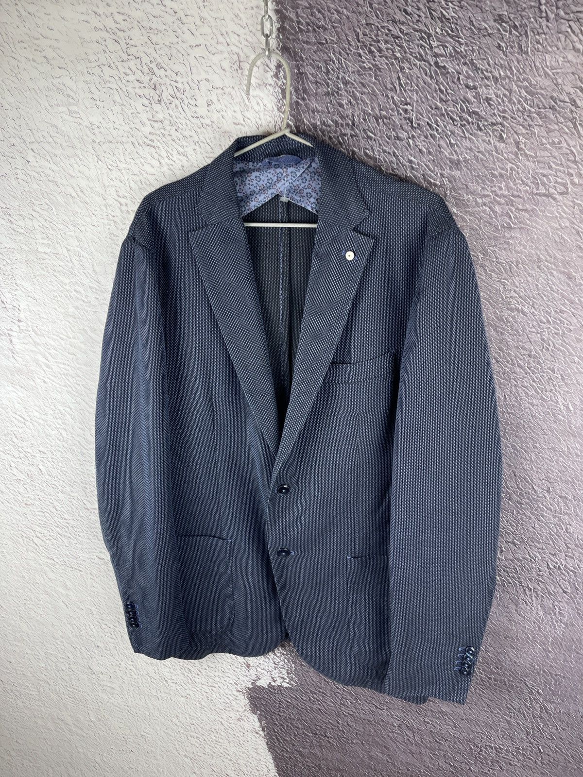 L.B.M. 1911 L.B.M. 1911 blue pattern 2 button blazer limited edition Size 44R - 5 Thumbnail