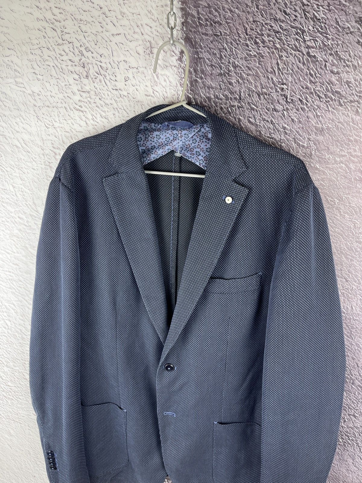 L.B.M. 1911 L.B.M. 1911 blue pattern 2 button blazer limited edition Size 44R - 2 Thumbnail