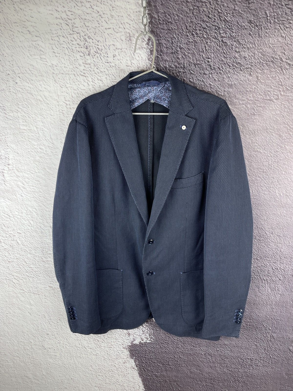 L.B.M. 1911 L.B.M. 1911 blue pattern 2 button blazer limited edition Size 44R - 4 Thumbnail