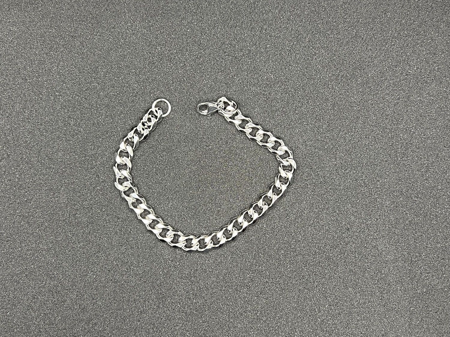 Handmade Silver Chain Stainless Steel Bracelet Size ONE SIZE - 1 Thumbnail