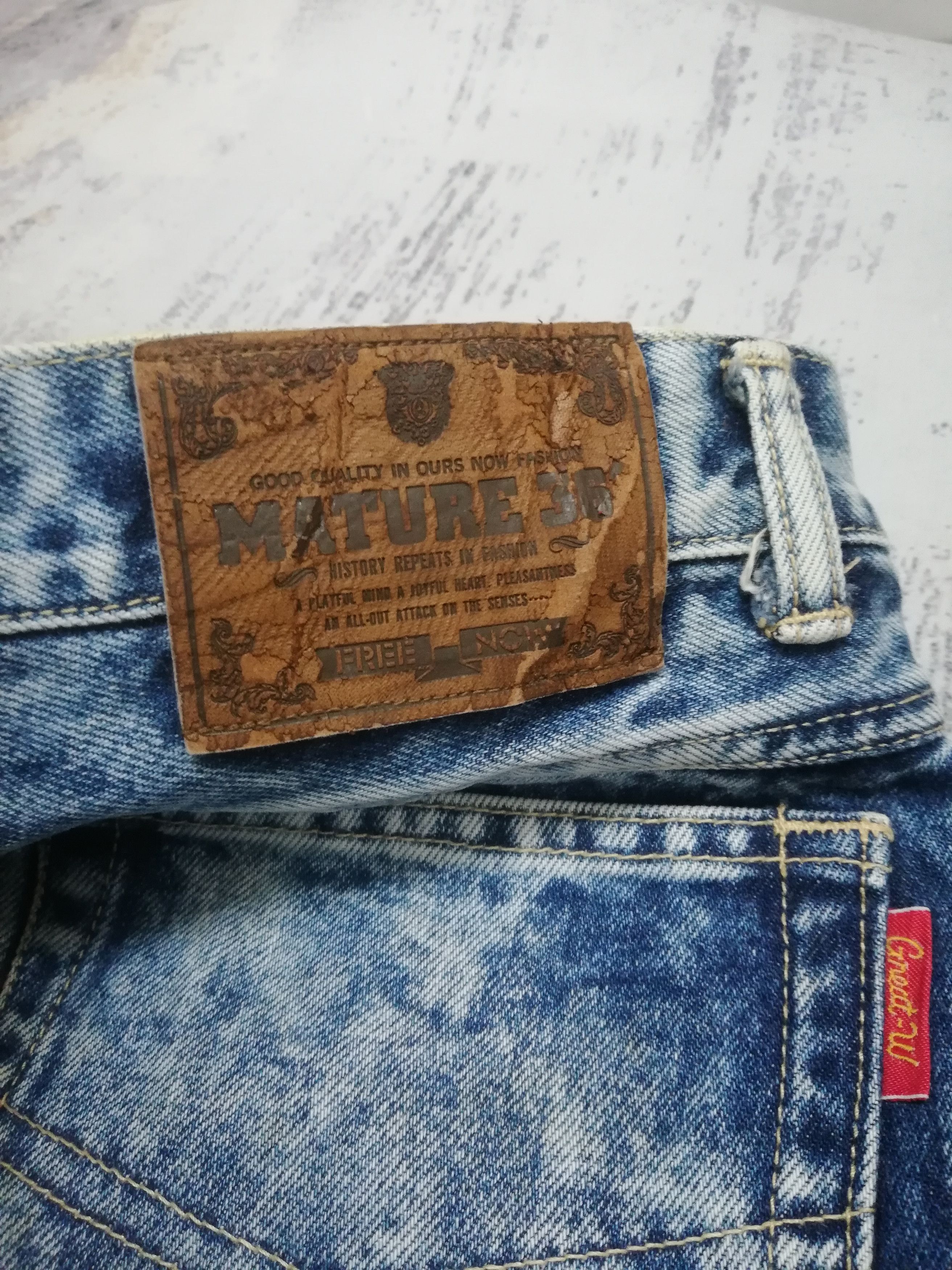 Seditionaries Japanese Acid Wash Jean Carrot Cut Retro Punk Jeans 30x31.5 Size US 30 / EU 46 - 12 Thumbnail