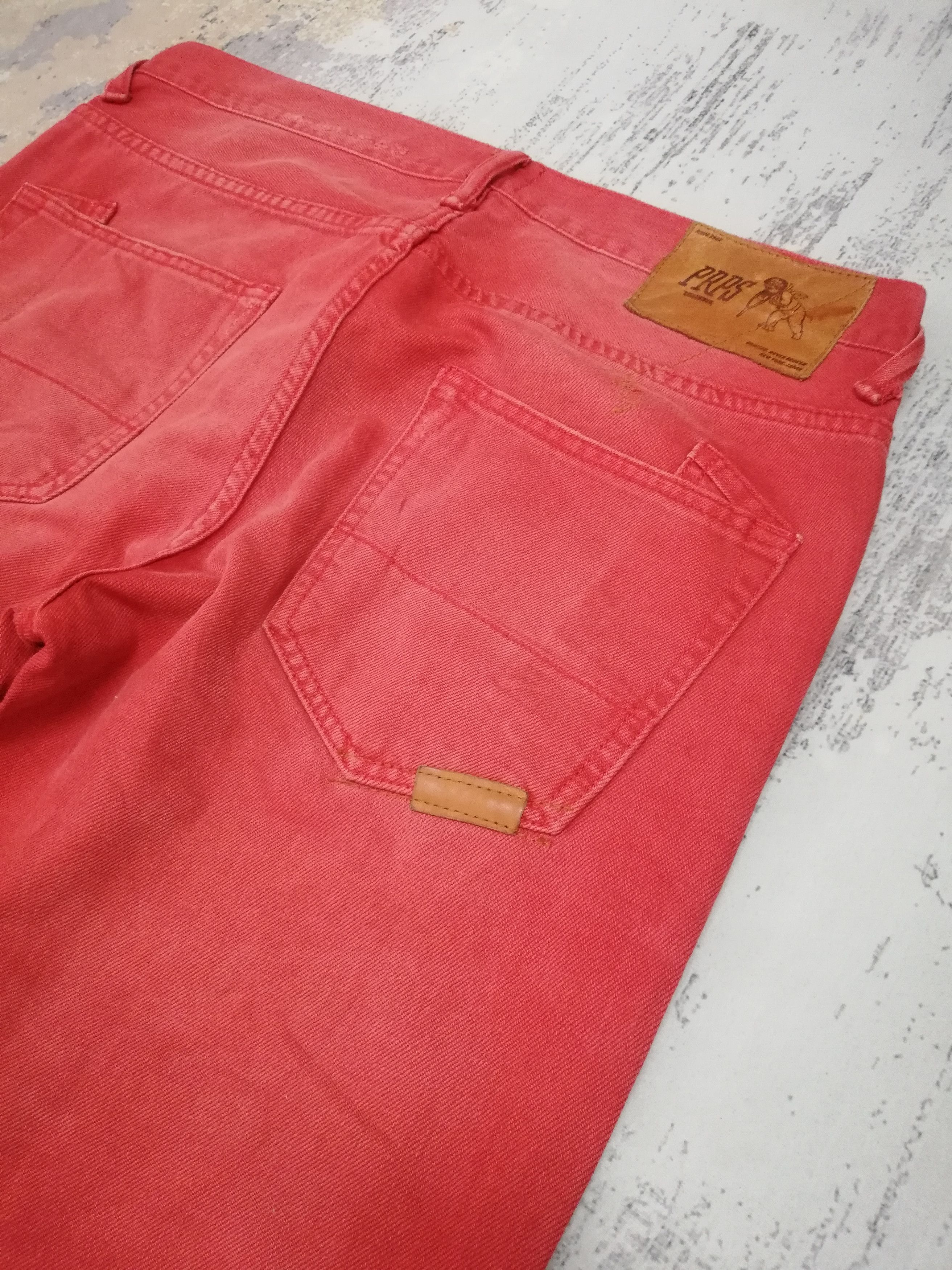 Japanese Brand Vtg PRPS Japanese Red Denim Slim Straight Leg Jeans W34 Size US 34 / EU 50 - 10 Thumbnail