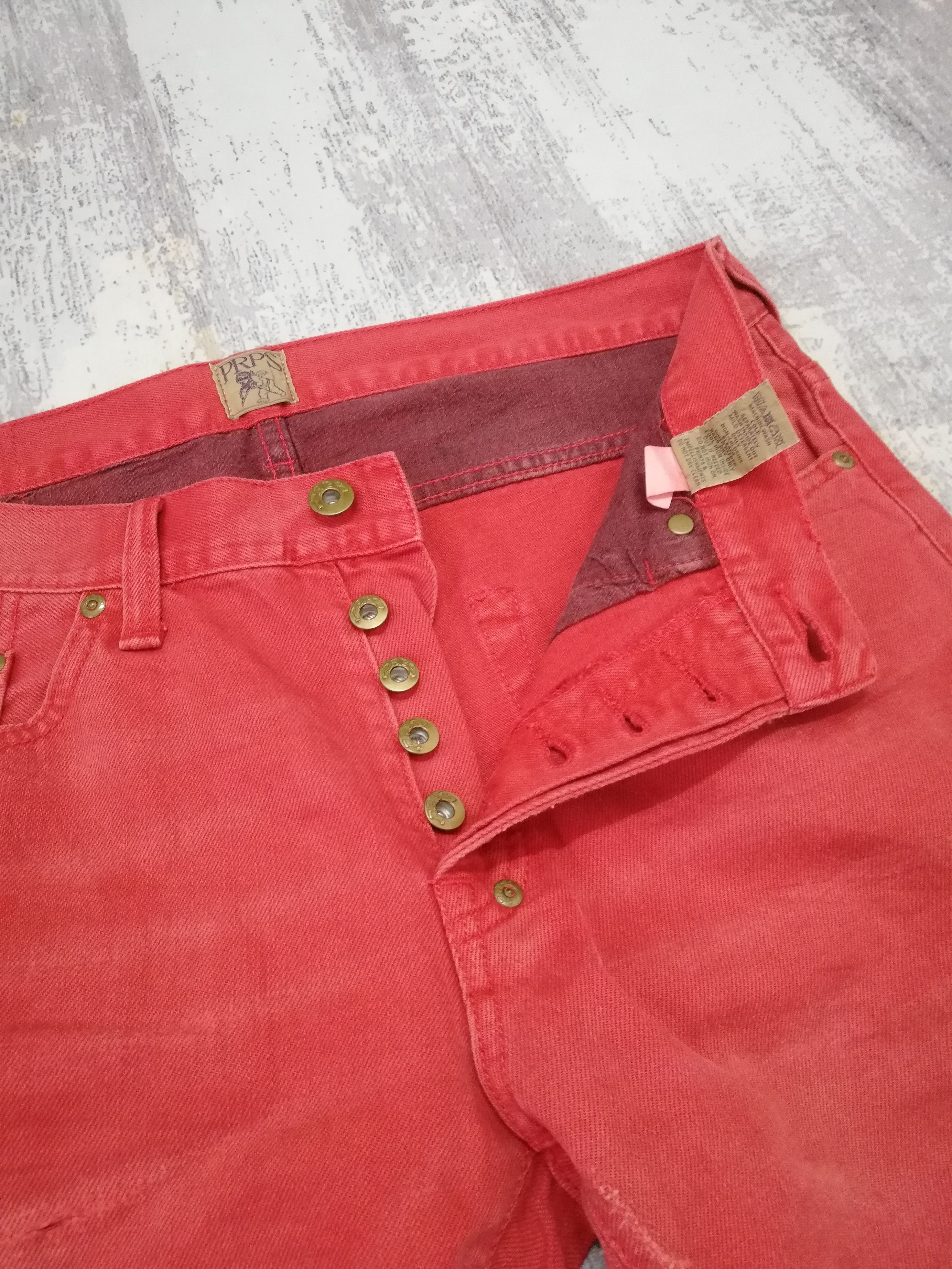 Japanese Brand Vtg PRPS Japanese Red Denim Slim Straight Leg Jeans W34 Size US 34 / EU 50 - 8 Thumbnail