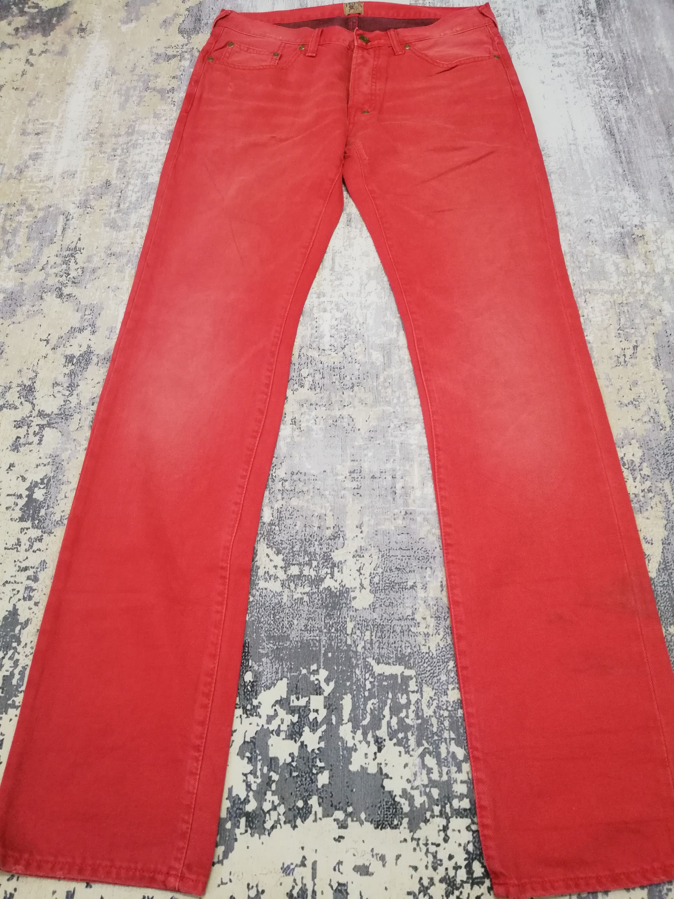 Japanese Brand Vtg PRPS Japanese Red Denim Slim Straight Leg Jeans W34 Size US 34 / EU 50 - 3 Thumbnail