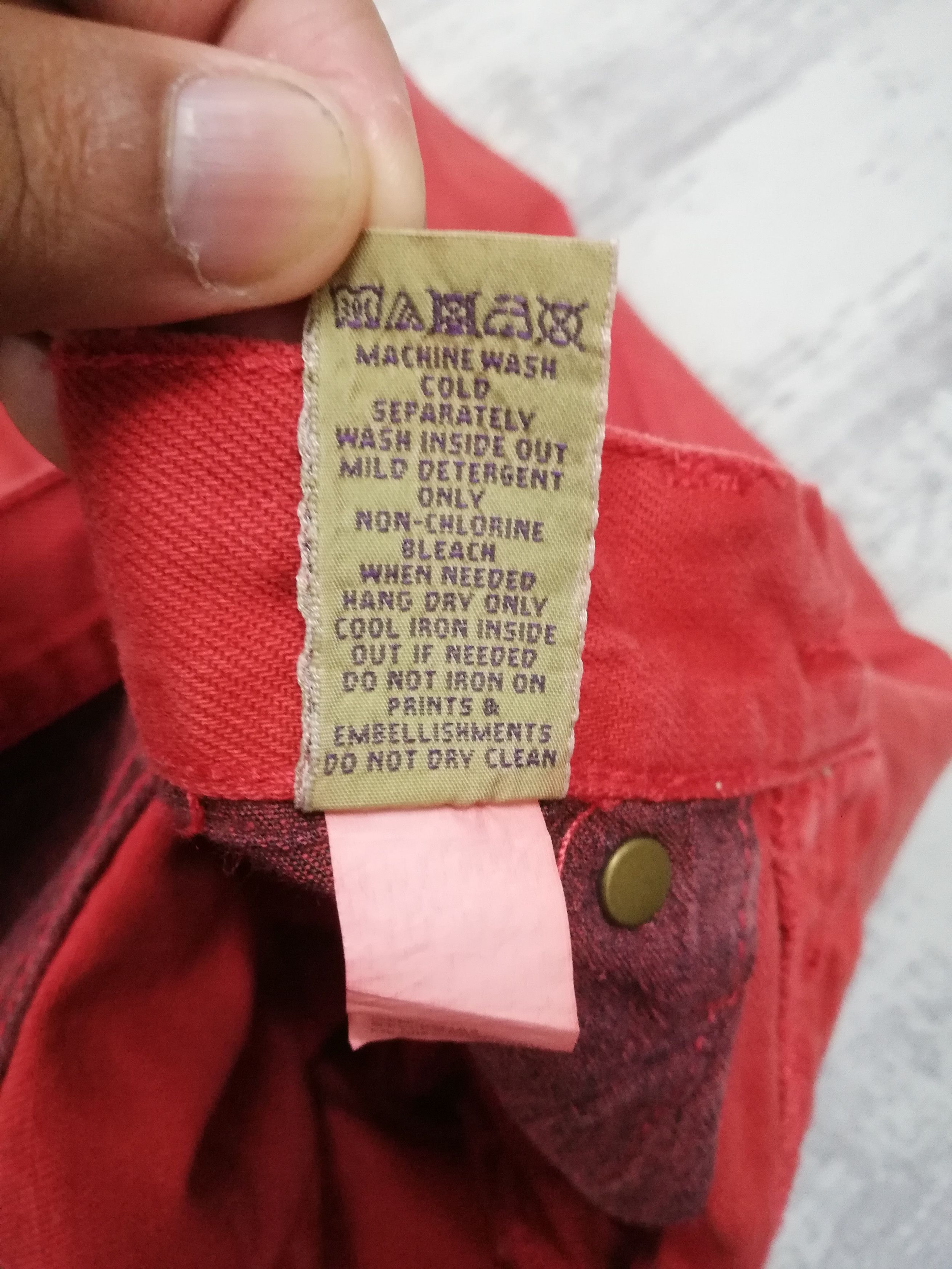 Japanese Brand Vtg PRPS Japanese Red Denim Slim Straight Leg Jeans W34 Size US 34 / EU 50 - 13 Thumbnail