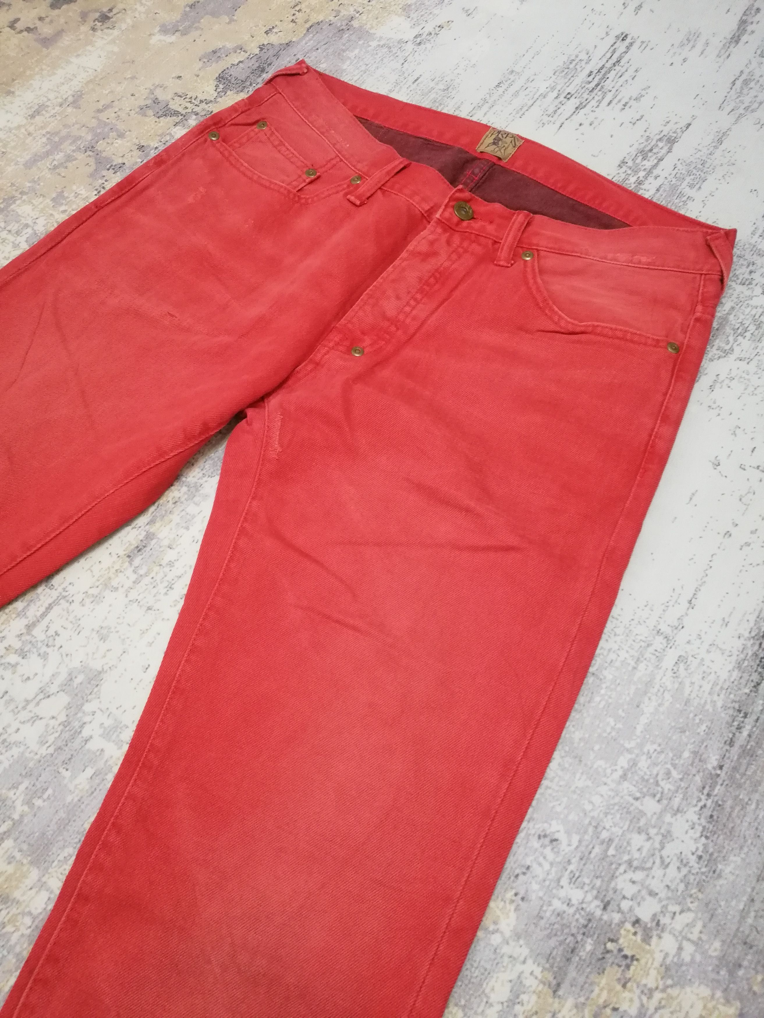 Japanese Brand Vtg PRPS Japanese Red Denim Slim Straight Leg Jeans W34 Size US 34 / EU 50 - 6 Thumbnail