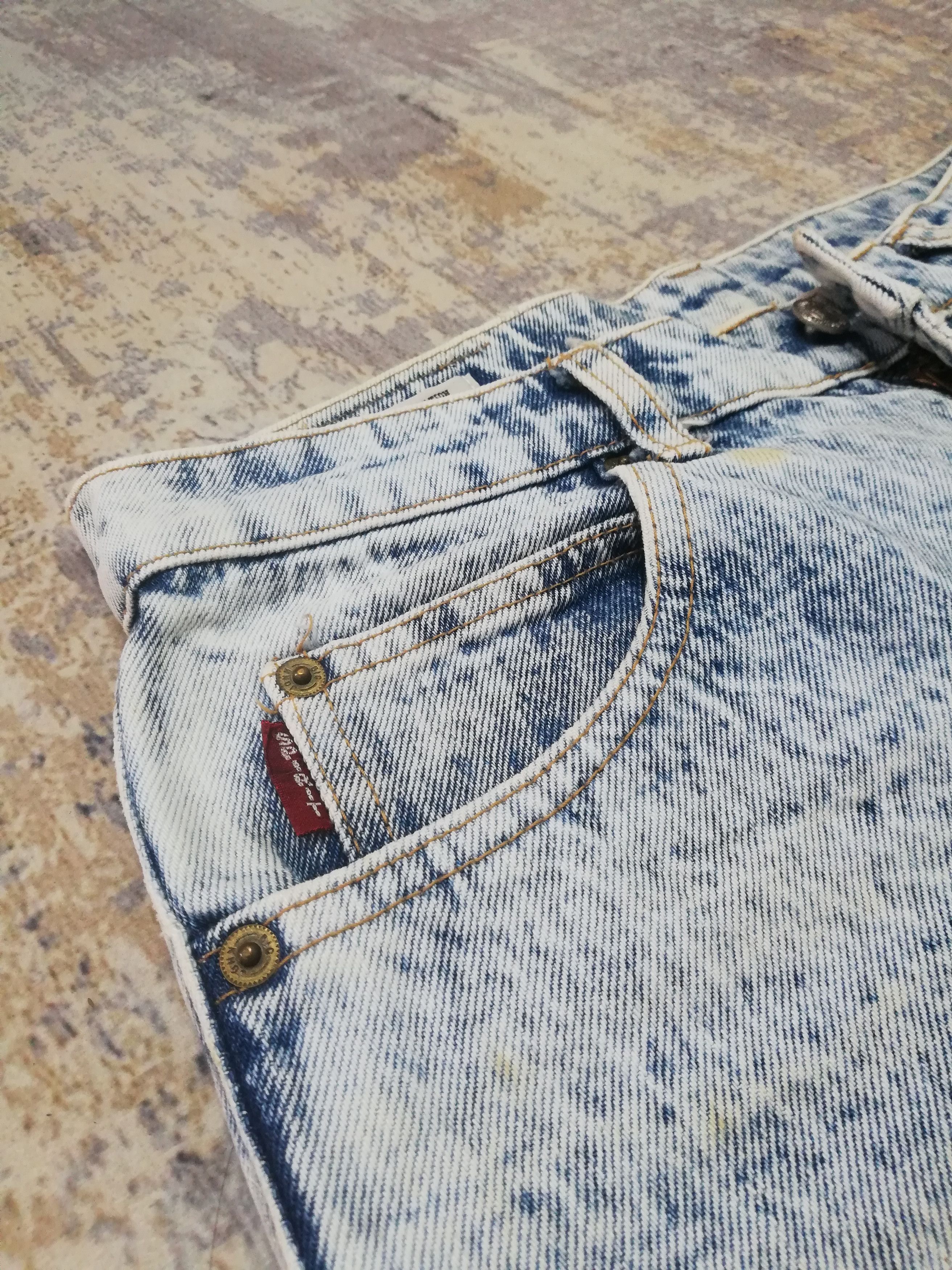 Big John Vtg Big John Spirit Japanese Denim Acid Wash Straight Jeans Size US 31 - 6 Thumbnail