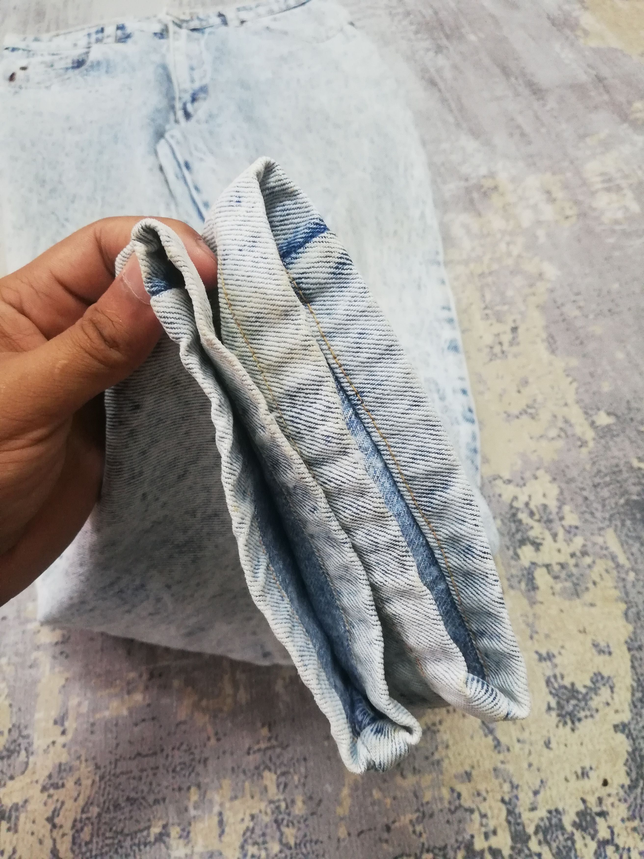 Big John Vtg Big John Spirit Japanese Denim Acid Wash Straight Jeans Size US 31 - 8 Thumbnail